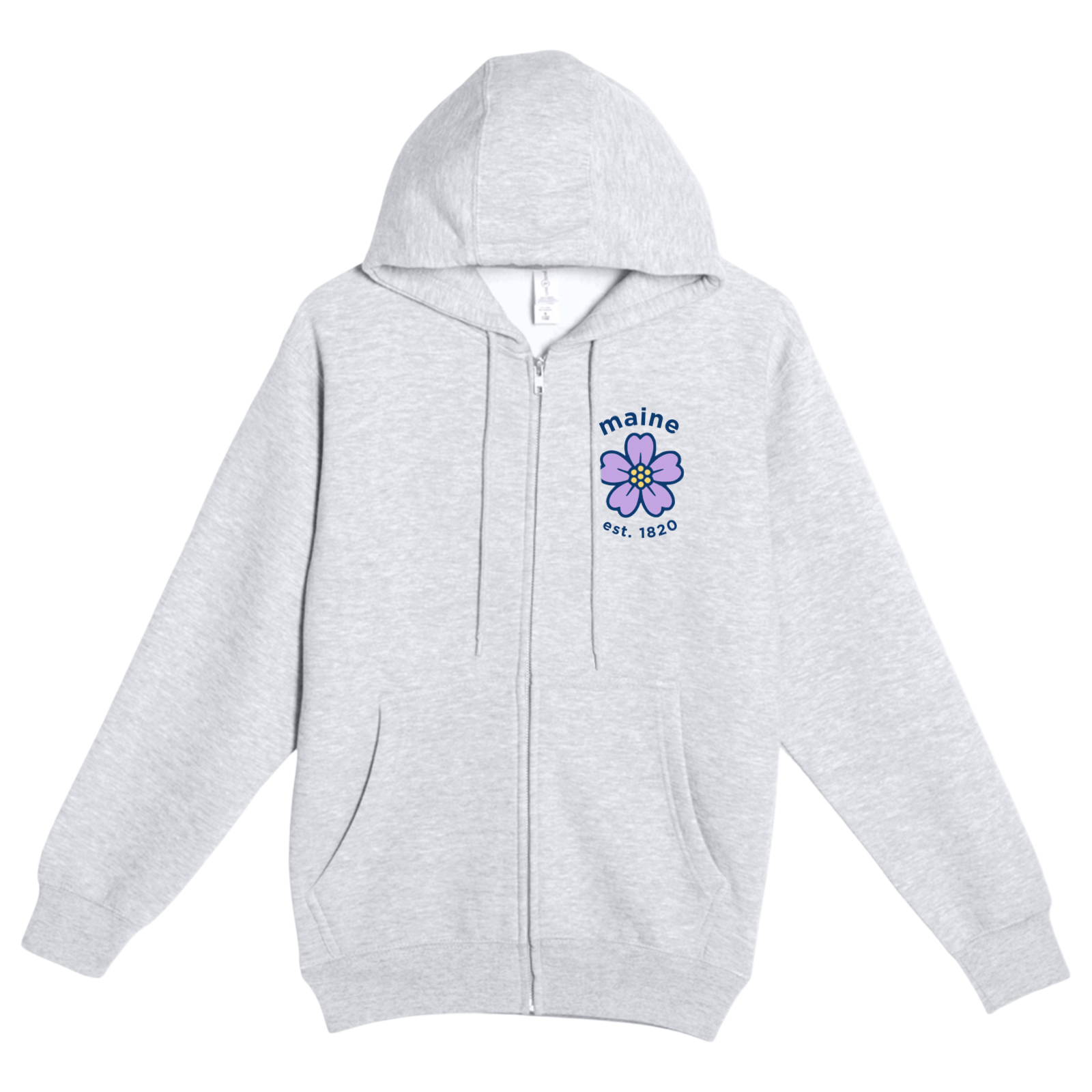 Cape Cod Clothing Company Maine Sea Lavender Soft Fleece Full Zip Hoodie