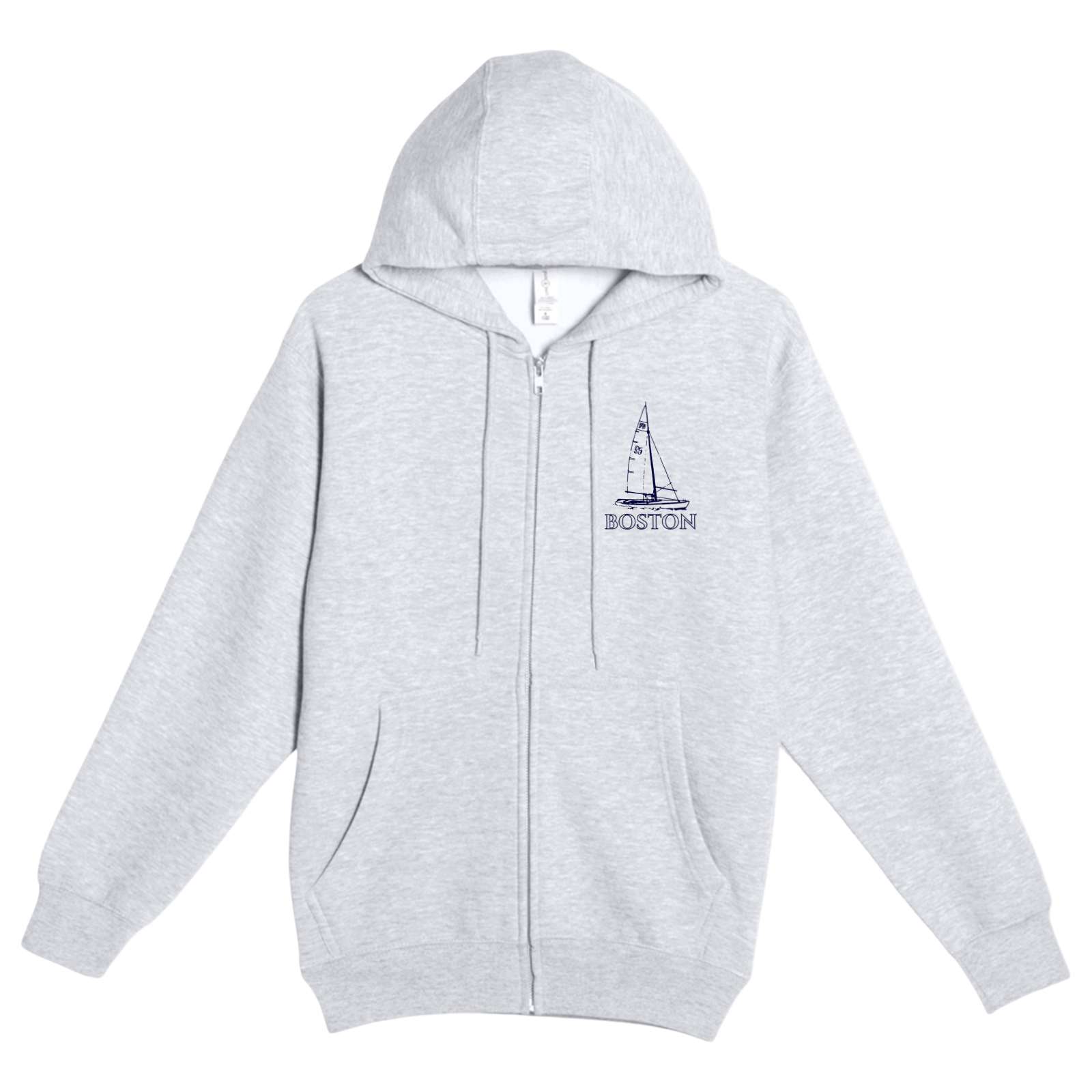 Cape Cod Clothing Company Boston Sailboat Soft Fleece Full Zip Hoodie