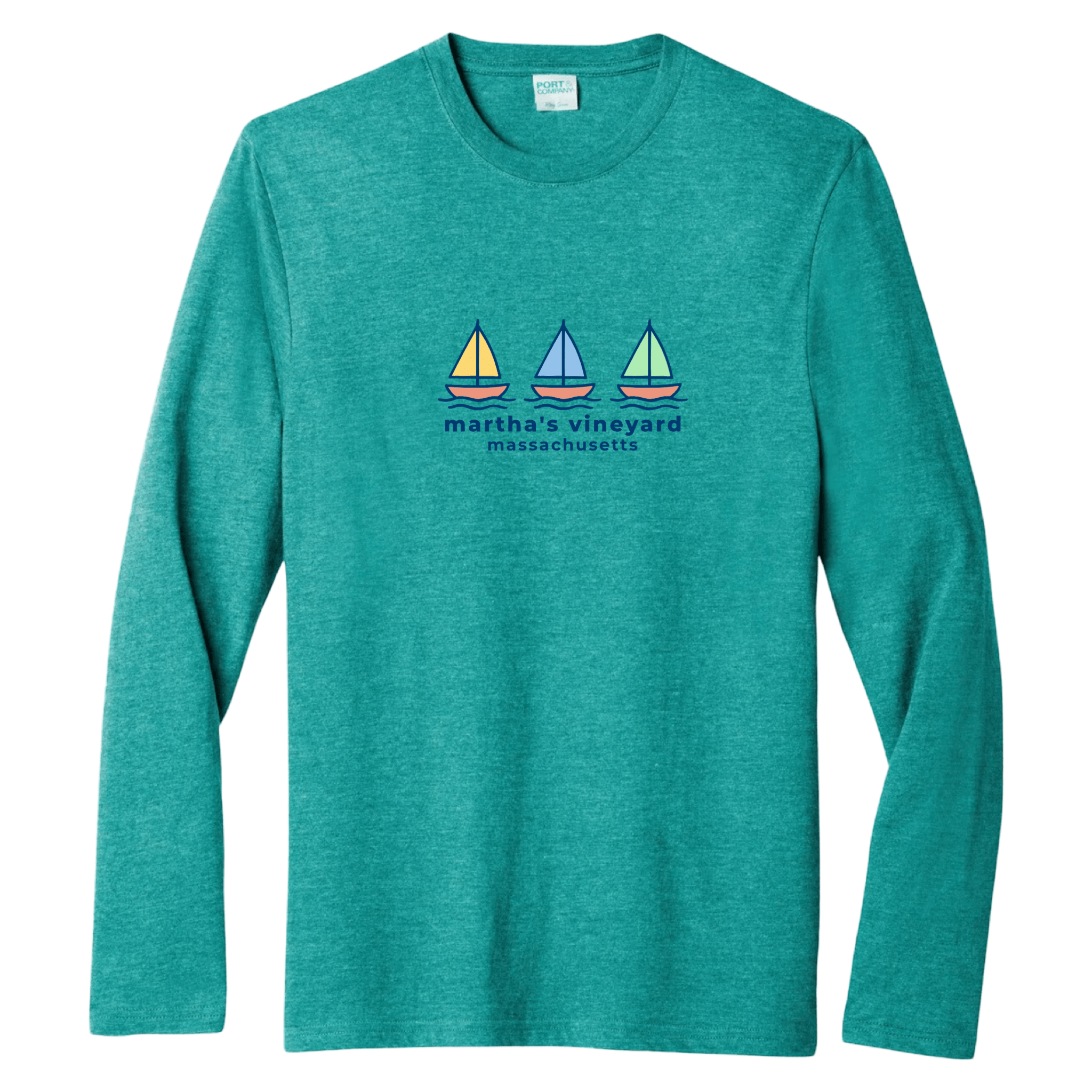 Cape Cod Clothing Company Martha's Vineyard Summer Sails Essential Long Sleeve Tee