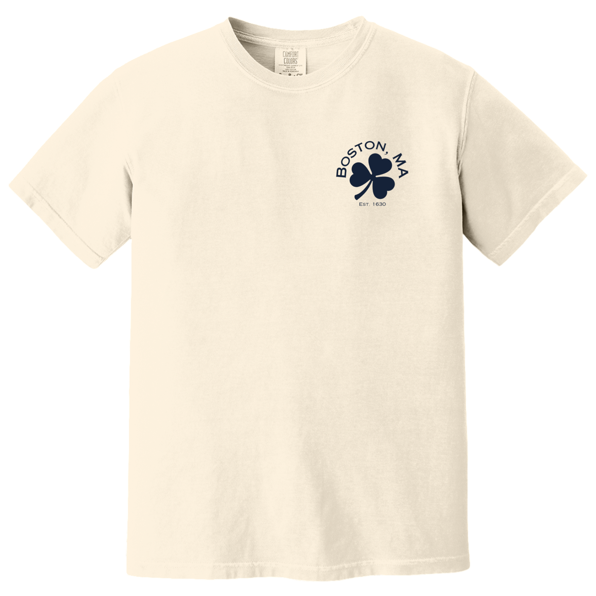 Boston Shamrock Comfort Colors T-Shirt, Ivory