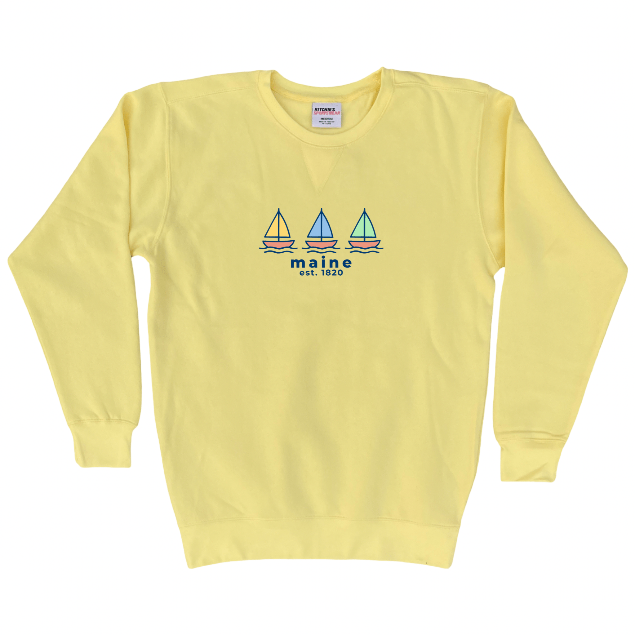 Cape Cod Clothing Company Maine Summer Sails Fleece Crewneck Sweatshirt