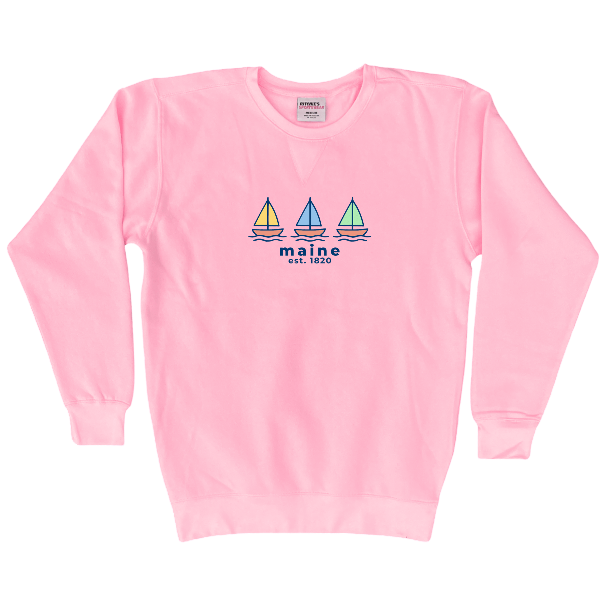 Cape Cod Clothing Company Maine Summer Sails Fleece Crewneck Sweatshirt