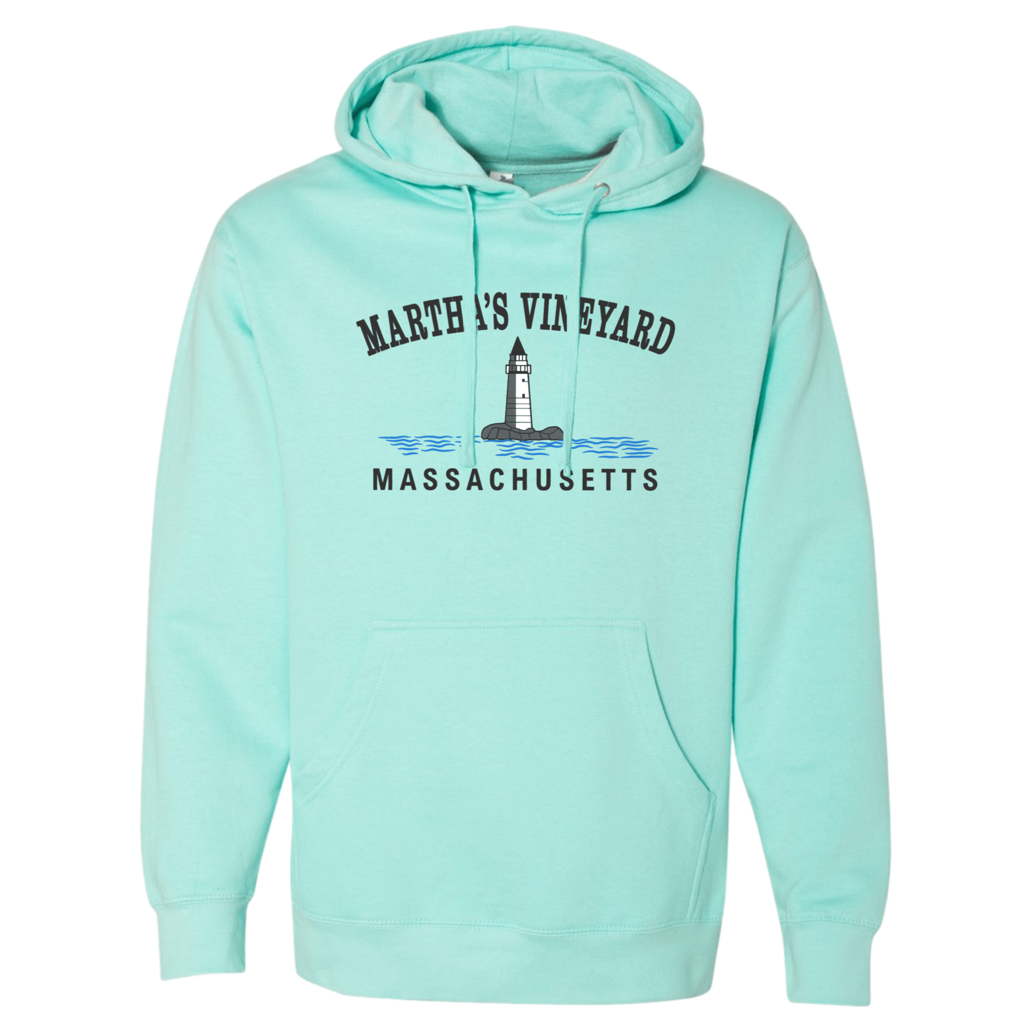 Martha's Vineyard Big Lighthouse Essential Hoodie, Mint