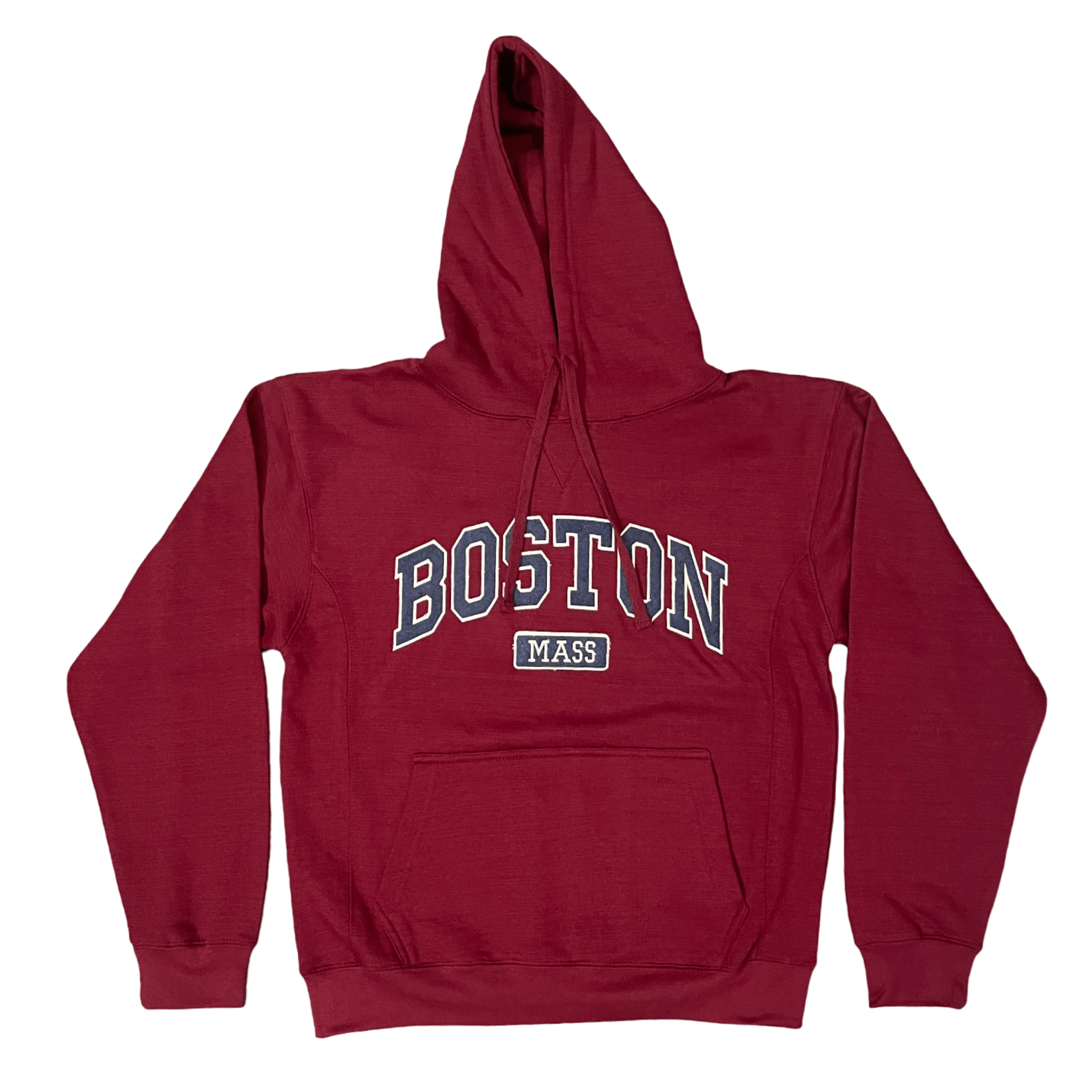 Boston Premium Applique Hoodie, maroon