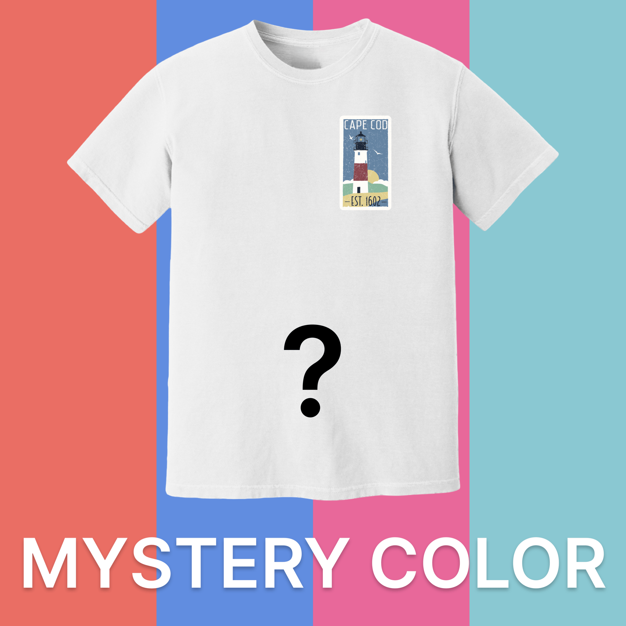 Cape Cod Clothing Company Cape Cod Vintage Lighthouse Comfort Colors T-Shirt - Mystery Color