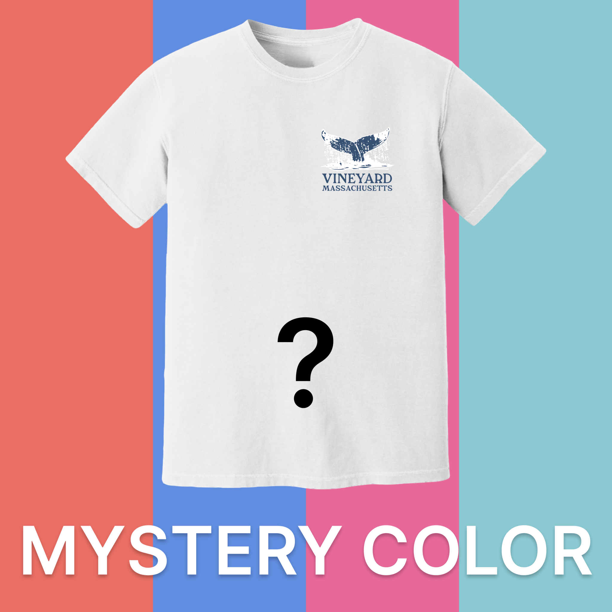 Cape Cod Clothing Company Martha's Vineyard Whale Tail Comfort Colors T-Shirt - Mystery Color