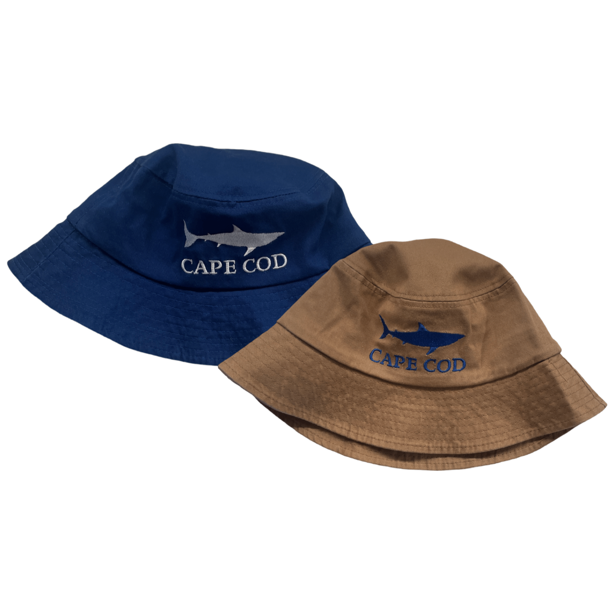 Cape Cod Embroidered Shark Bucket Hat