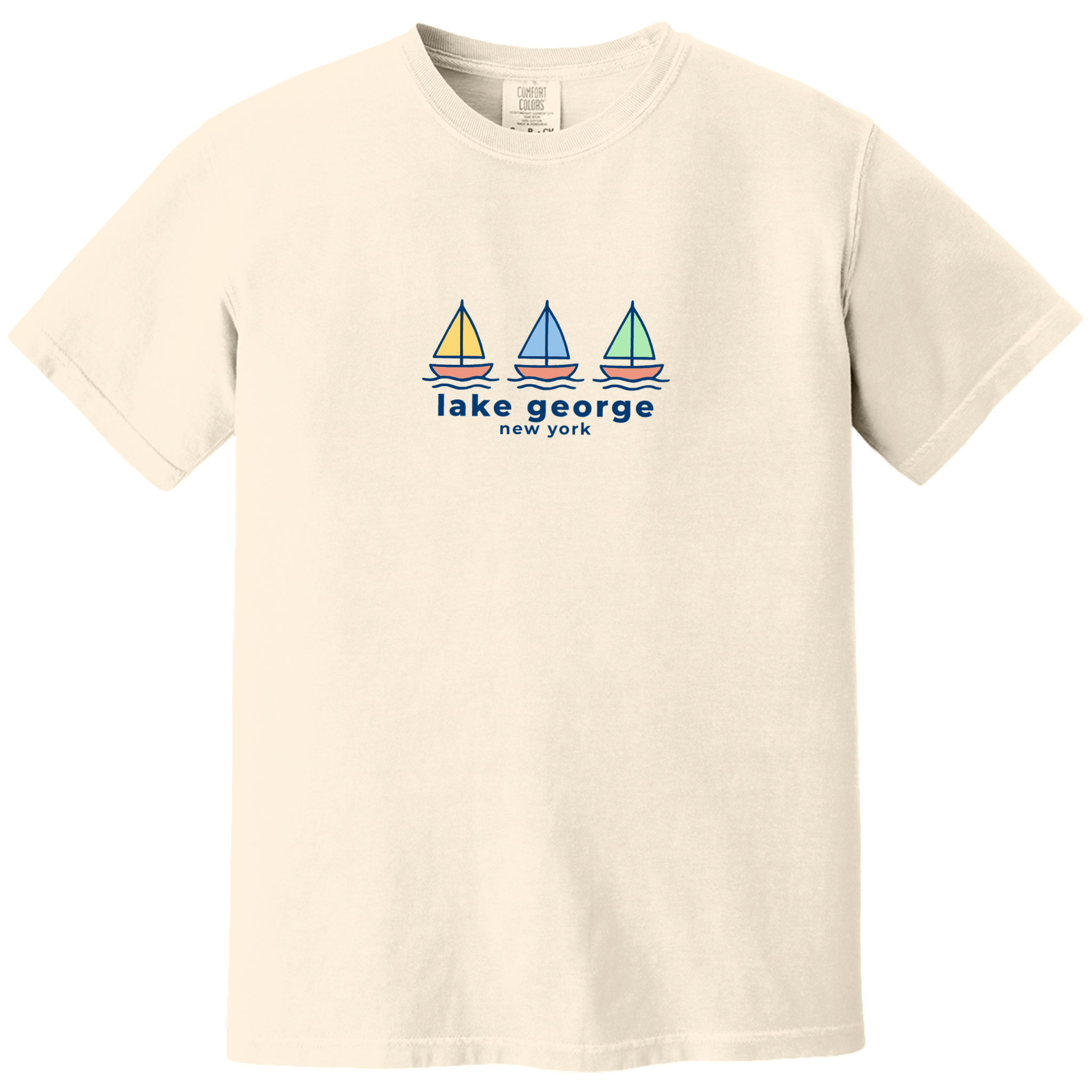Cape Cod Clothing Company Lake George Summer Sails Comfort Colors T-Shirt