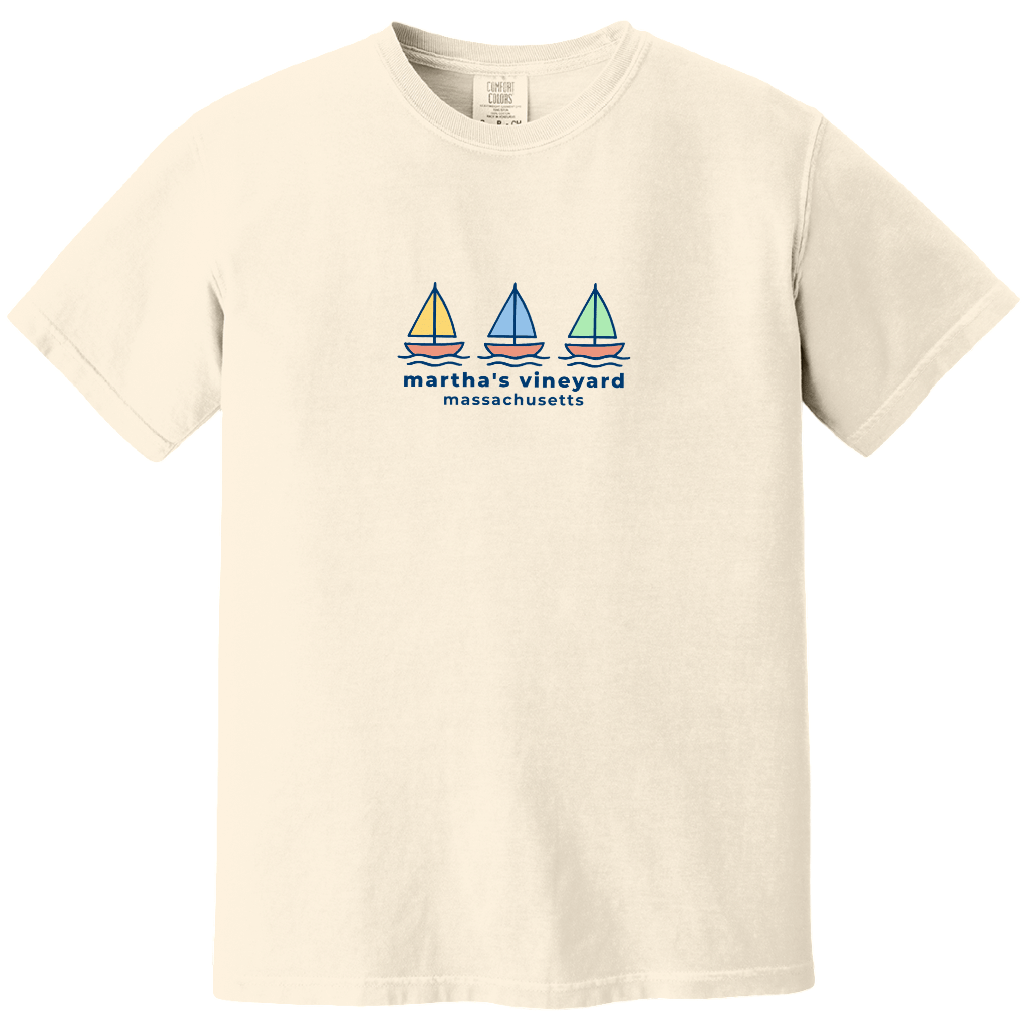 Cape Cod Clothing Company Martha's Vineyard Summer Sails Comfort Colors T-Shirt