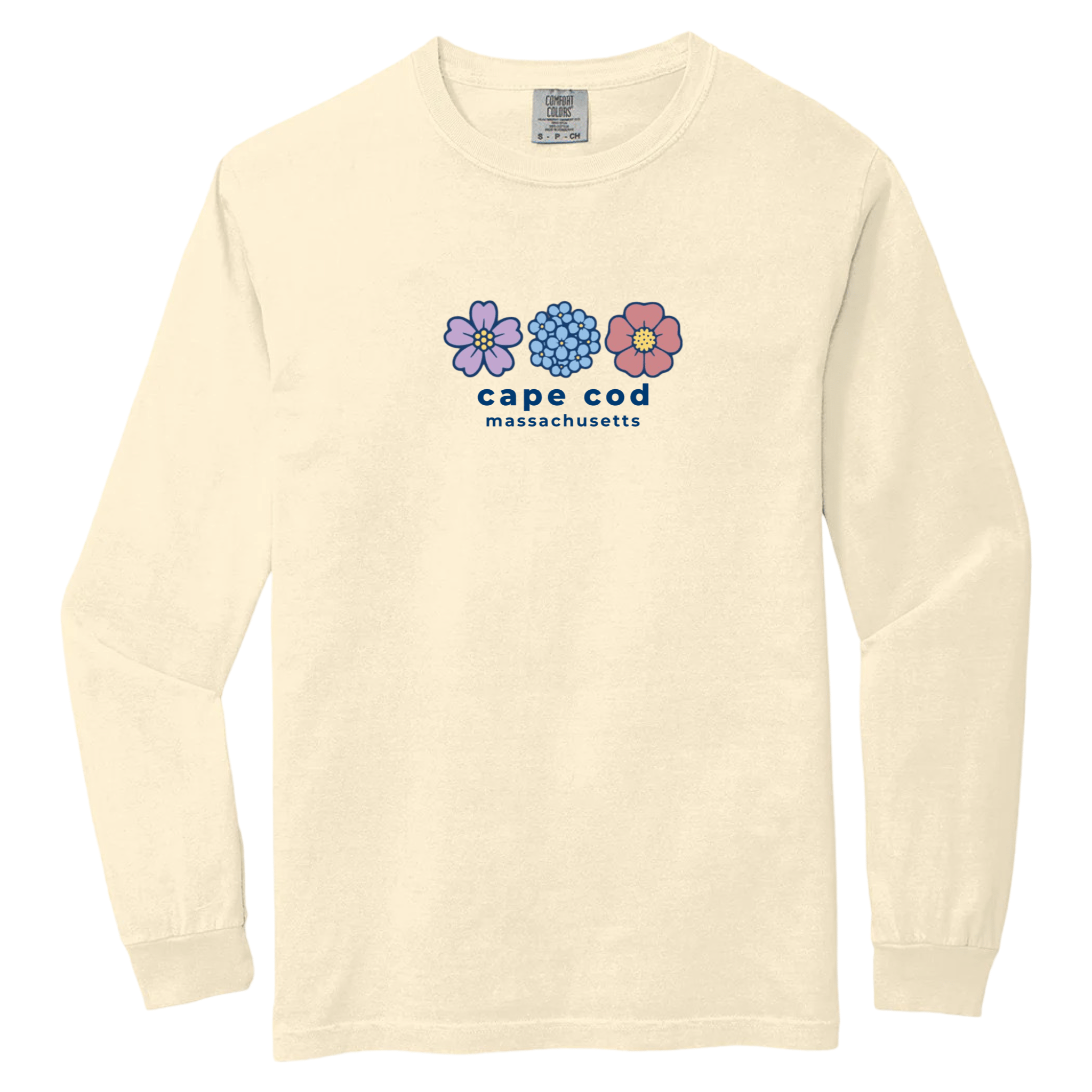 Cape Cod Clothing Company Cape Cod Summer Bloom Comfort Colors Long Sleeve Tee