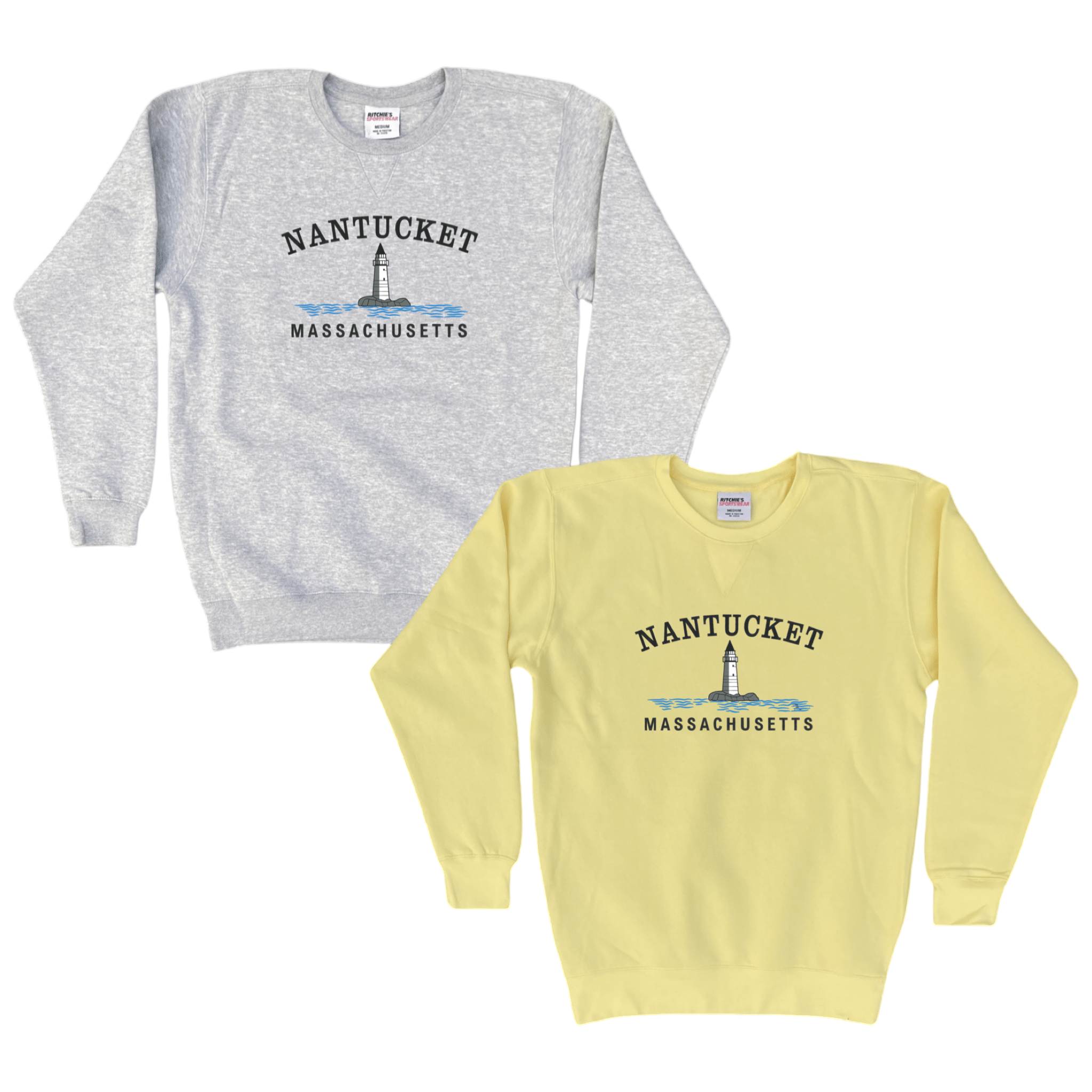 Nantucket Big Lighthouse Fleece Crewneck Sweatshirt