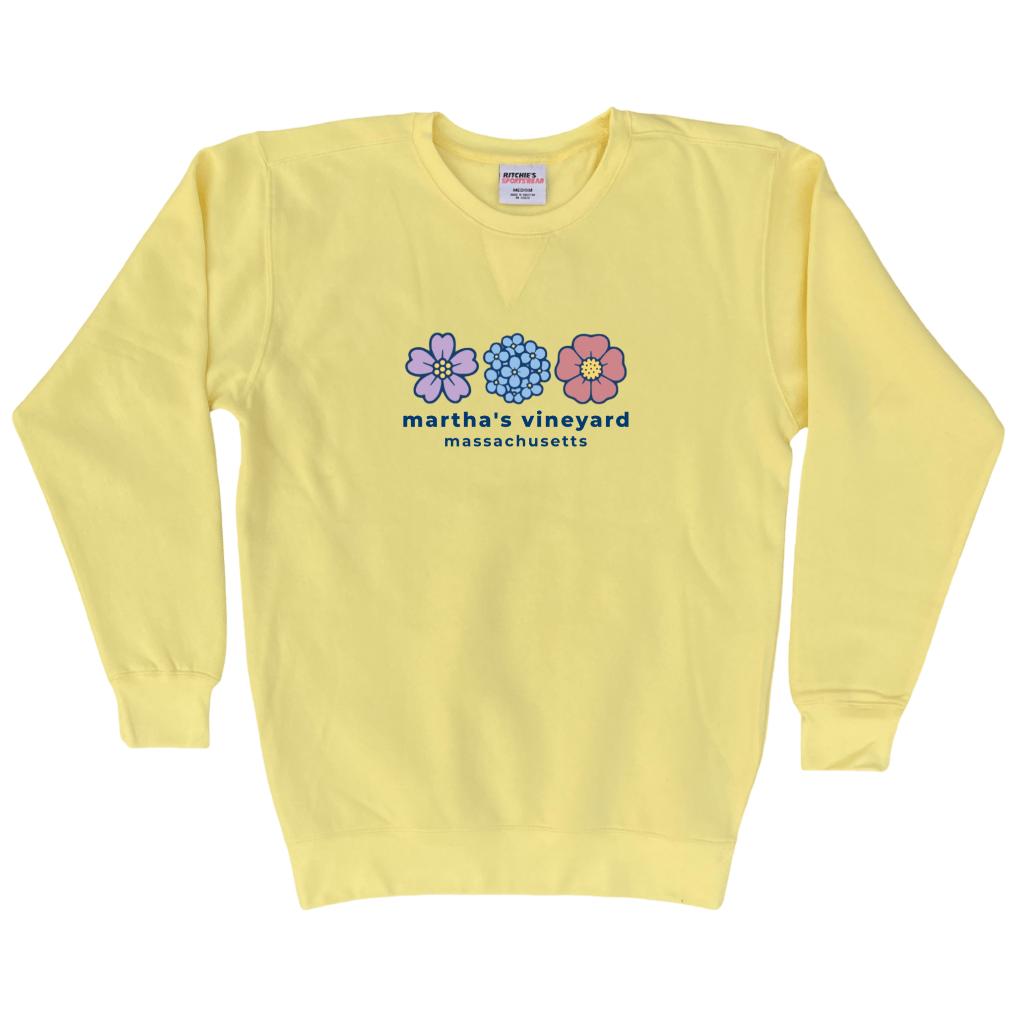 Cape Cod Clothing Company Martha's Vineyard Summer Bloom Fleece Crewneck Sweatshirt