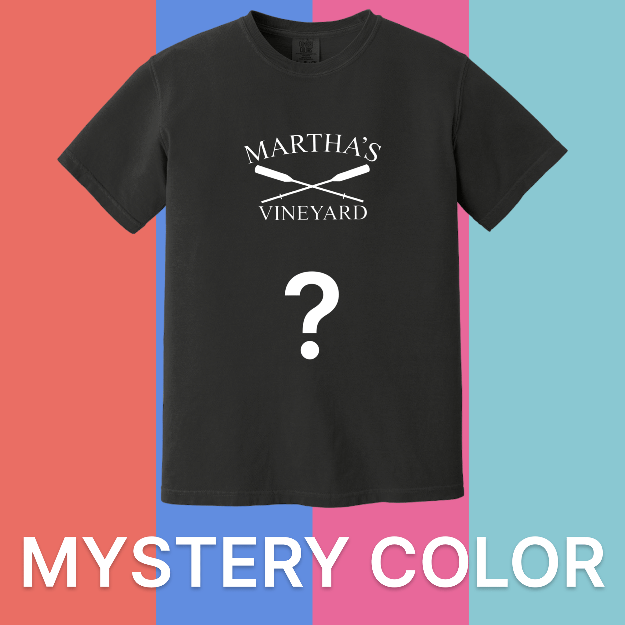 Martha's Vineyard Crossed Oar Comfort Colors T-Shirt - Mystery Color