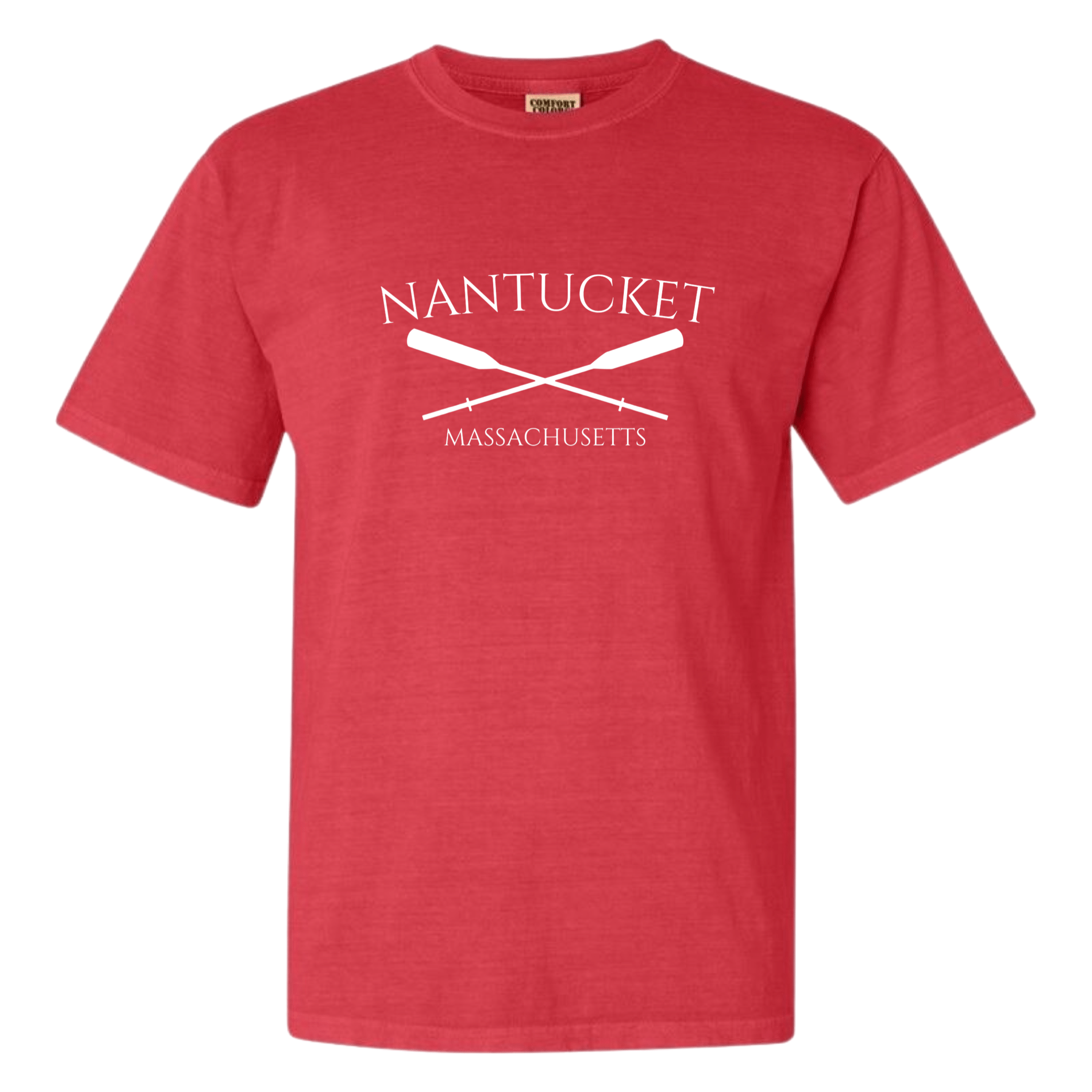 Nantucket Crossed Oar Comfort Colors T-Shirt, watermelon