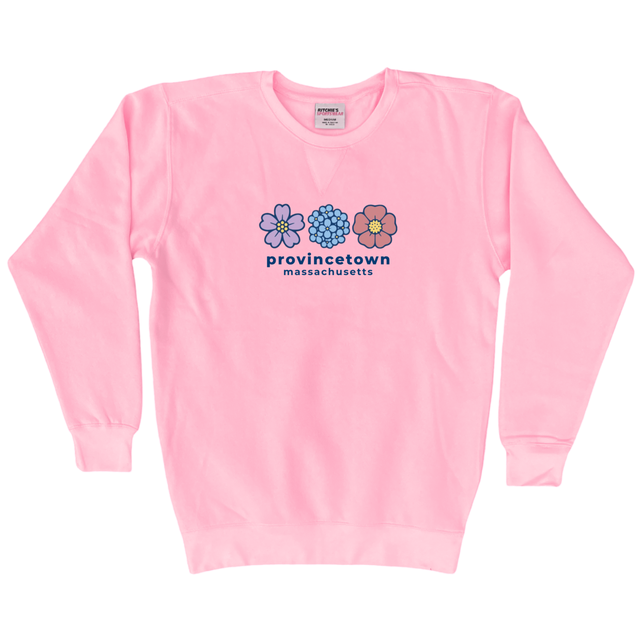 Cape Cod Clothing Company Provincetown Summer Bloom Fleece Crewneck Sweatshirt