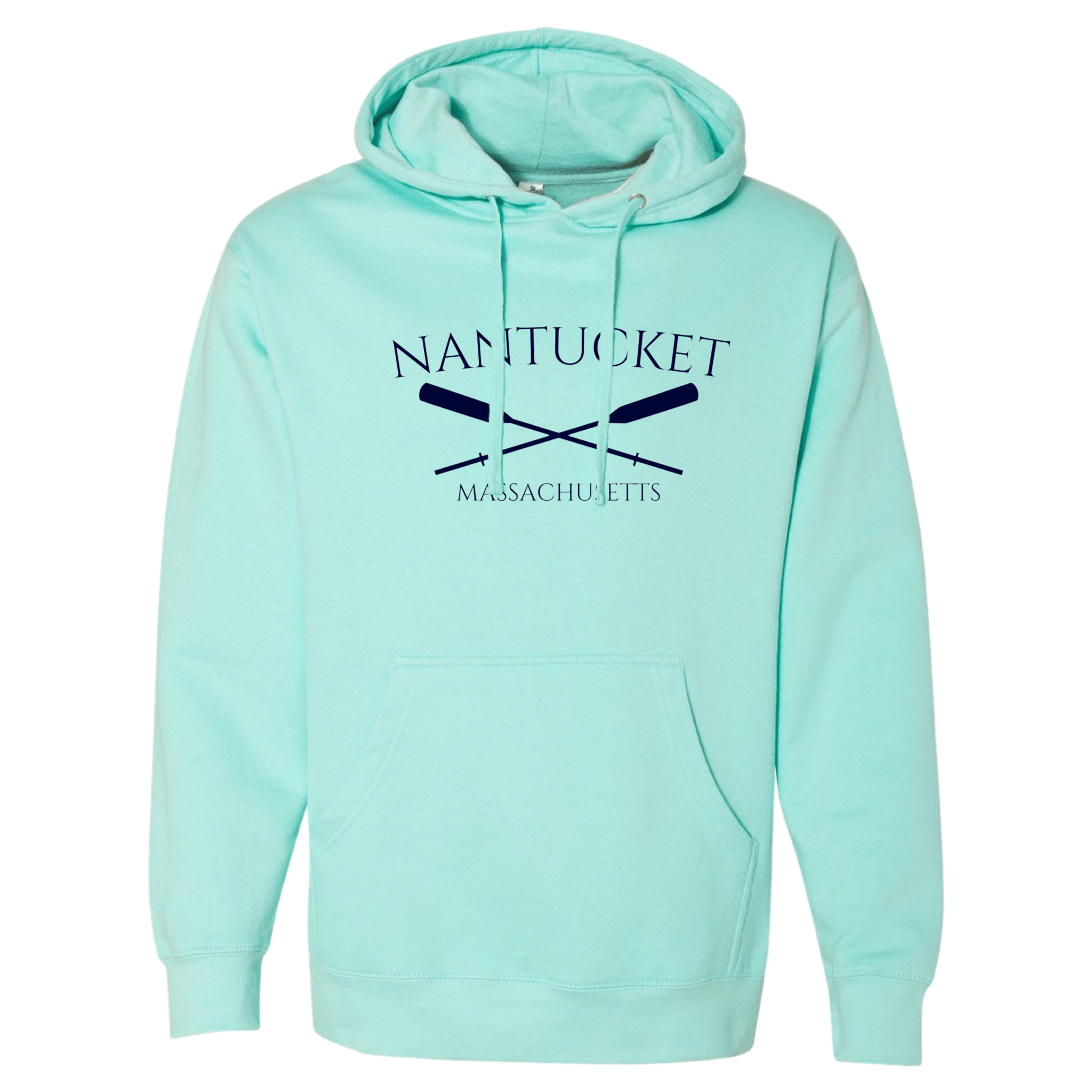 Nantucket Crossed Oar Essential Hoodie, mint