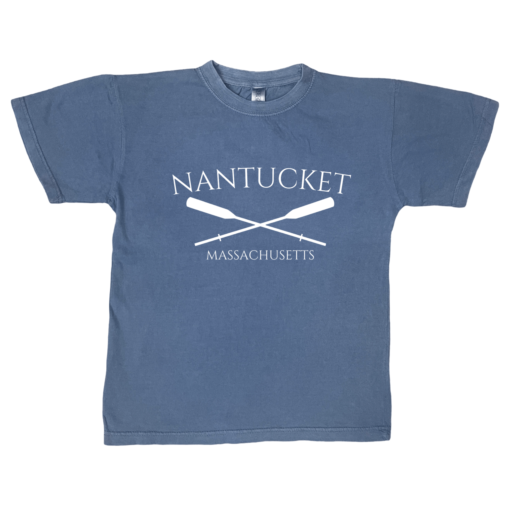 Nantucket Crossed Oar Youth Tee, blue jean