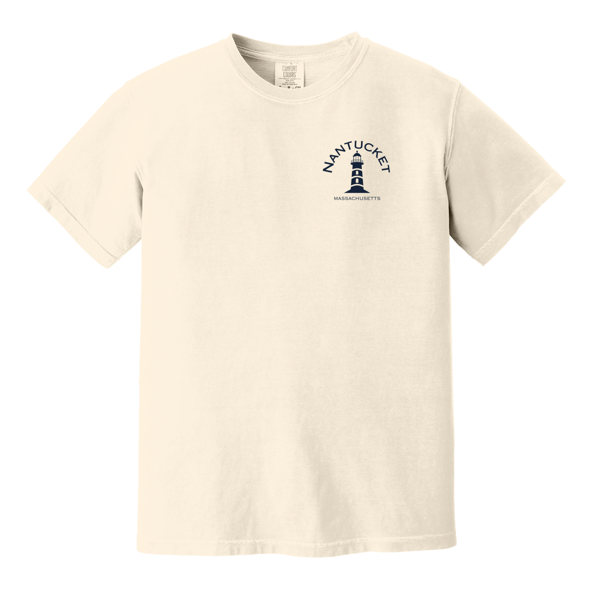 Nantucket Lighthouse Comfort Colors T-Shirt, Ivory