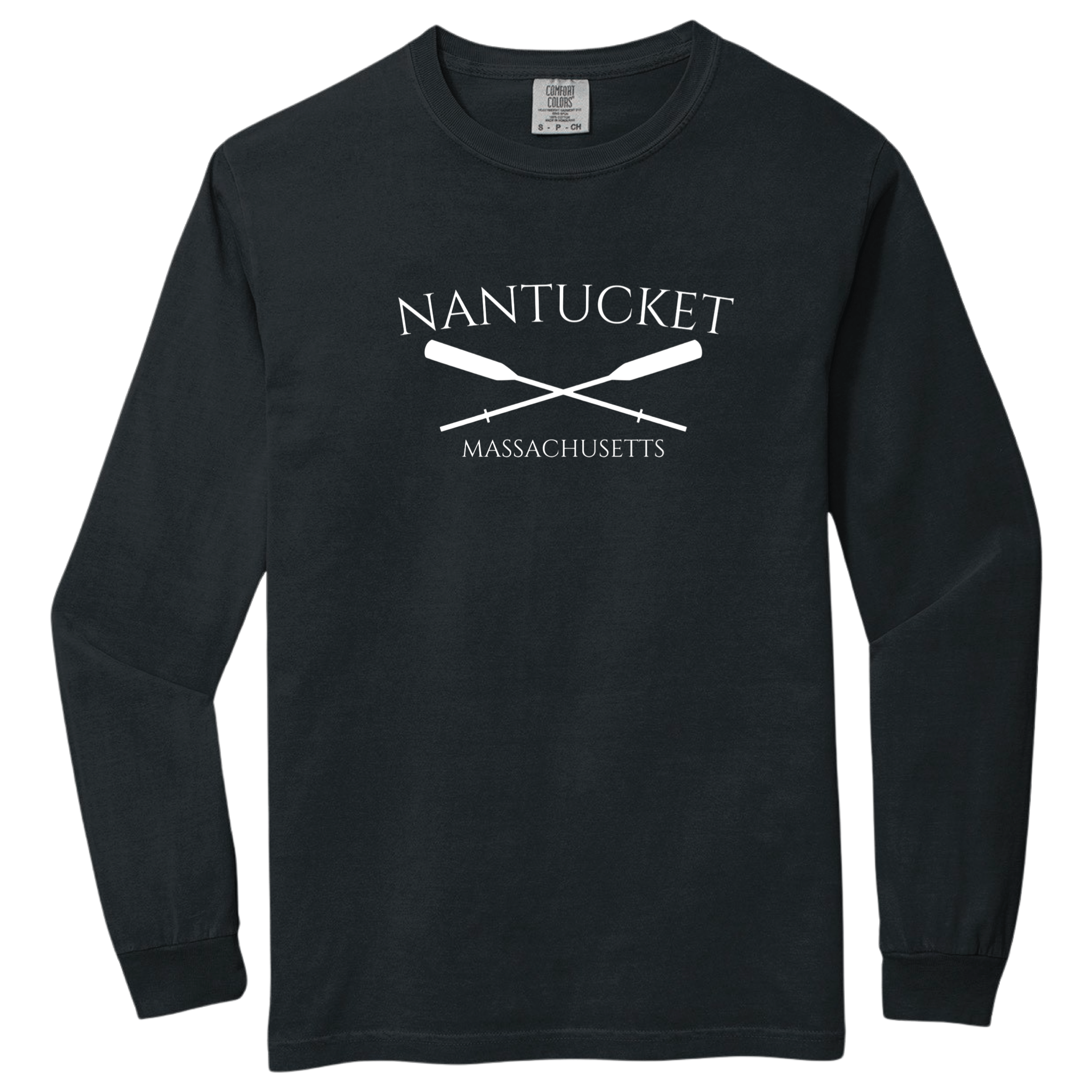 Nantucket Crossed Oar Comfort Colors Heavyweight Long Sleeve T-Shirt