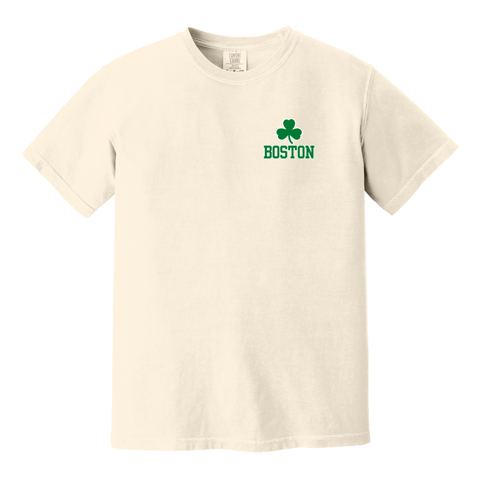 Boston Green Shamrock Comfort Colors T-Shirt, ivory