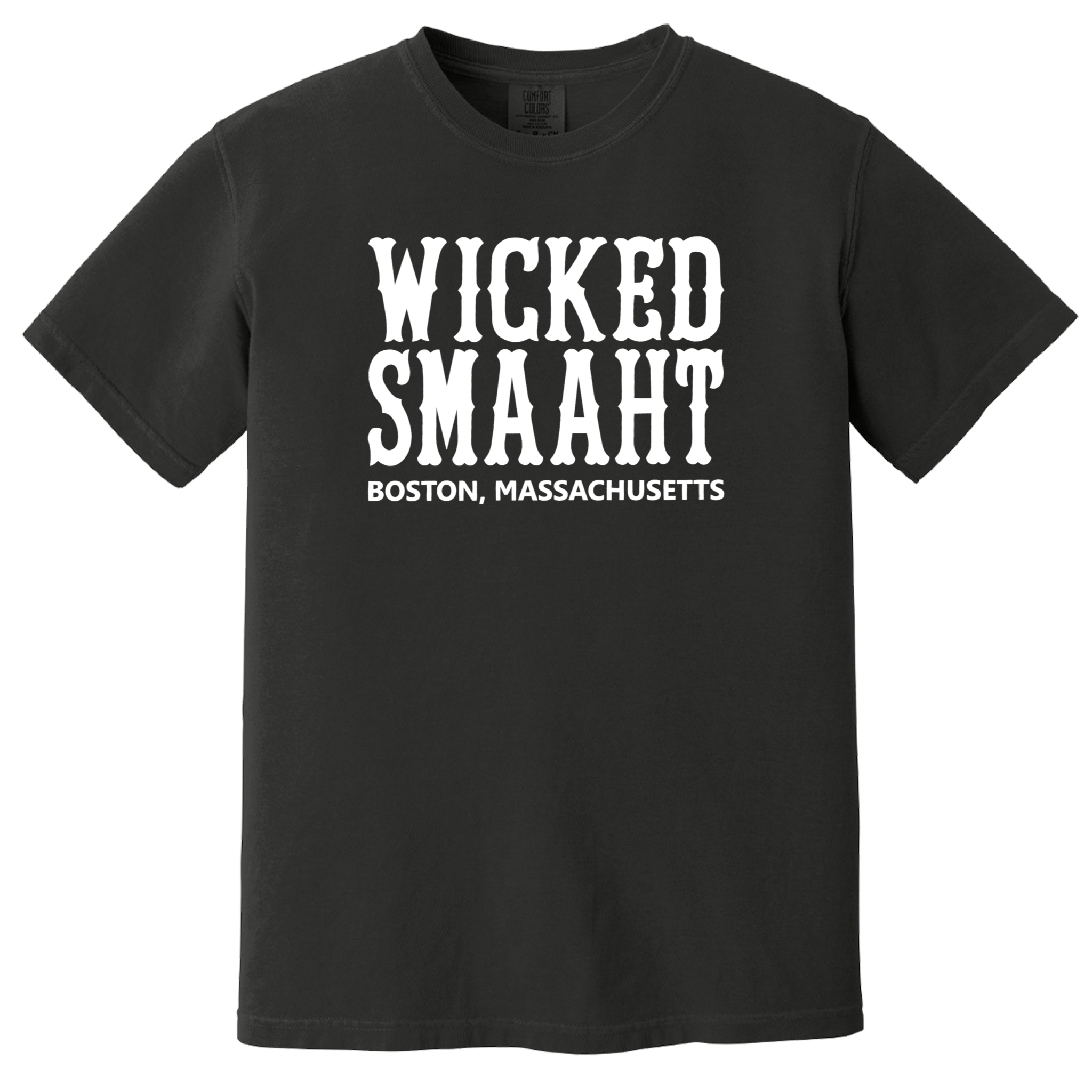 Boston Wicked Smaaht Comfort Colors T-Shirt, black