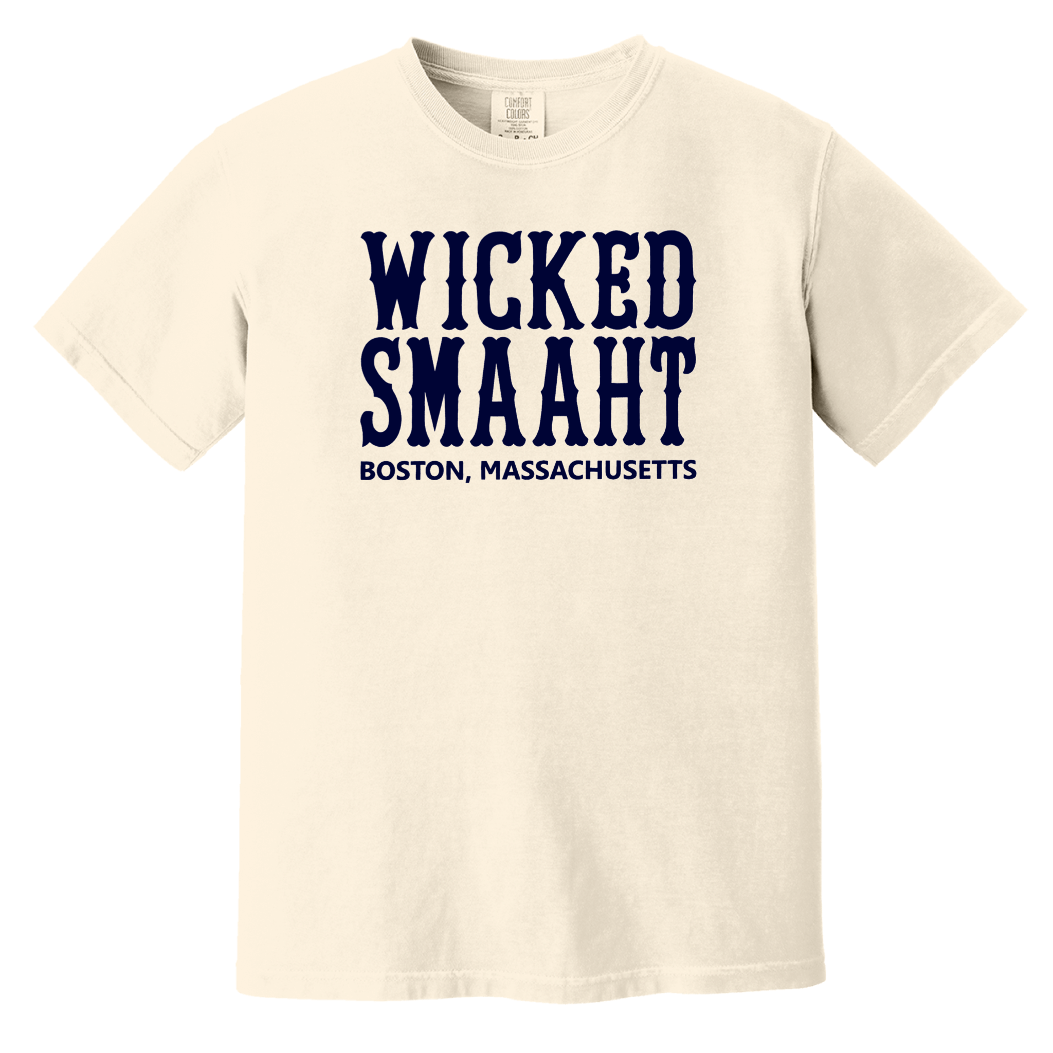 Boston Wicked Smaaht Comfort Colors T-Shirt, ivory