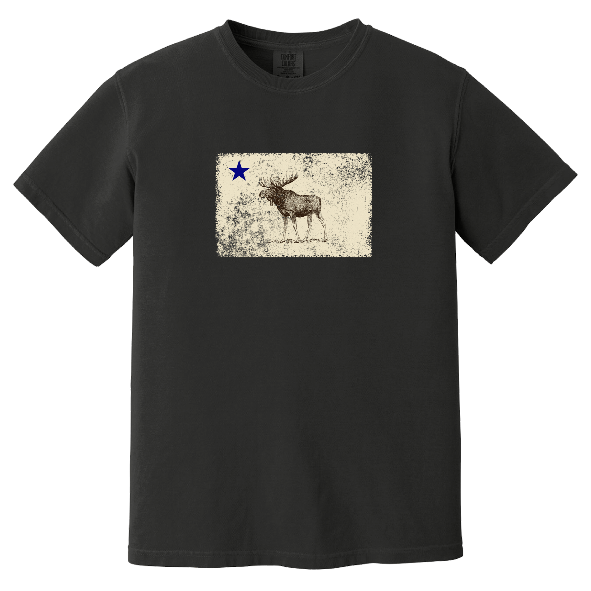 Cape Cod Clothing Company Classic Maine Moose Flag Comfort Colors T-Shirt - Clearance