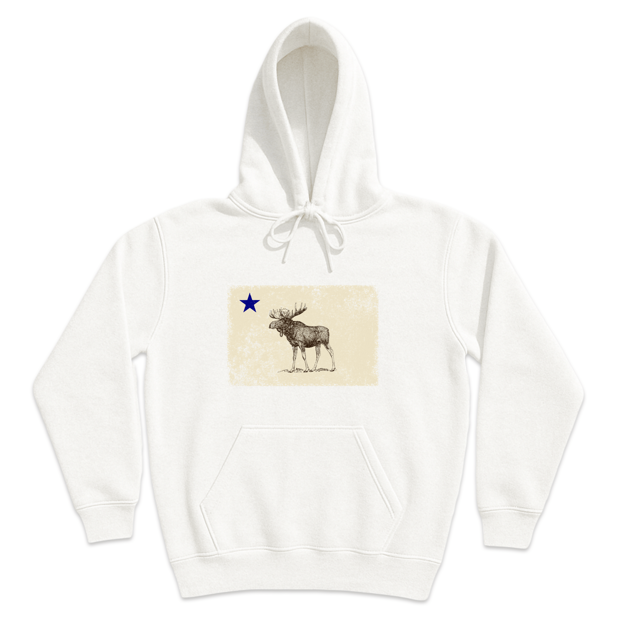 Cape Cod Clothing Company Classic Maine Moose Flag Soft Fleece Hoodie