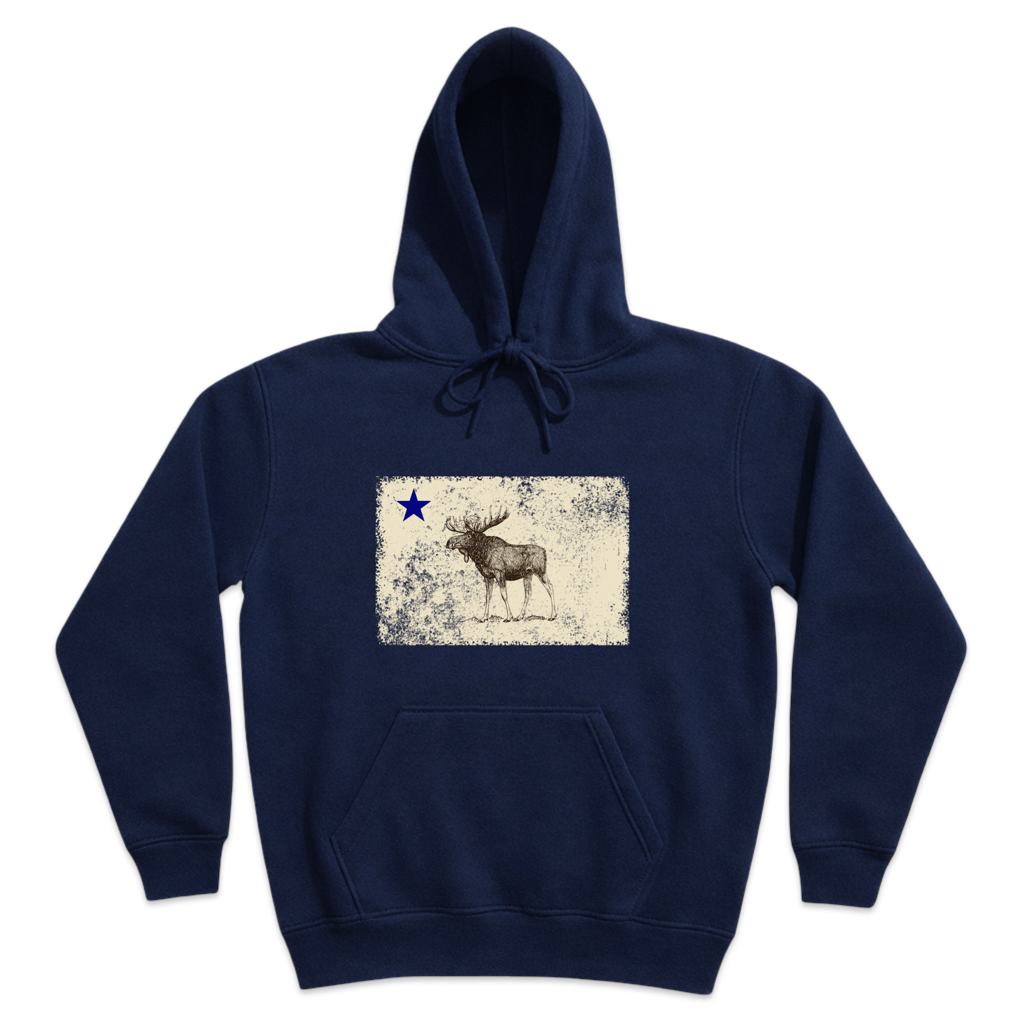 Cape Cod Clothing Company Classic Maine Moose Flag Soft Fleece Hoodie