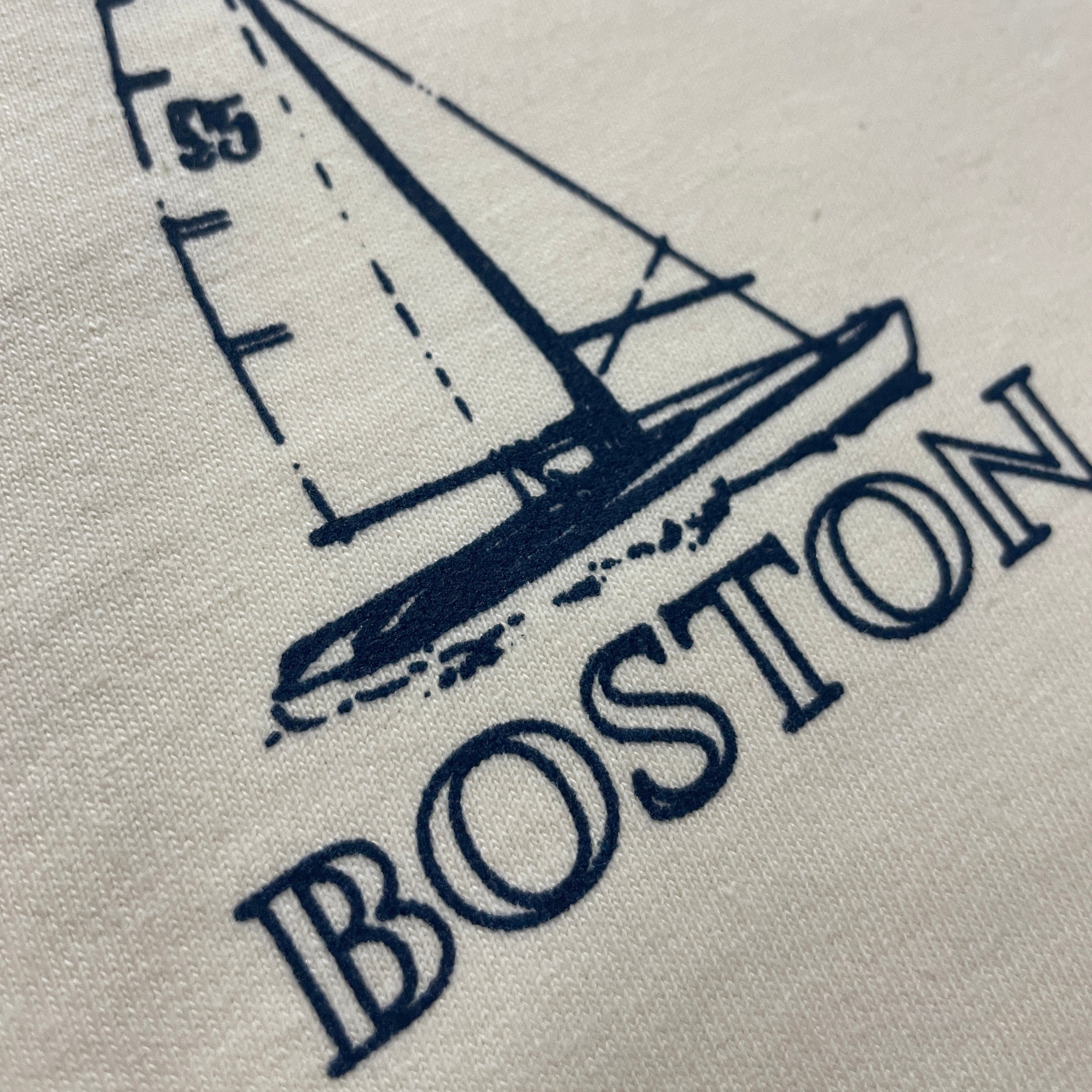 Boston Sailboat Comfort Colors T-Shirt, printed example