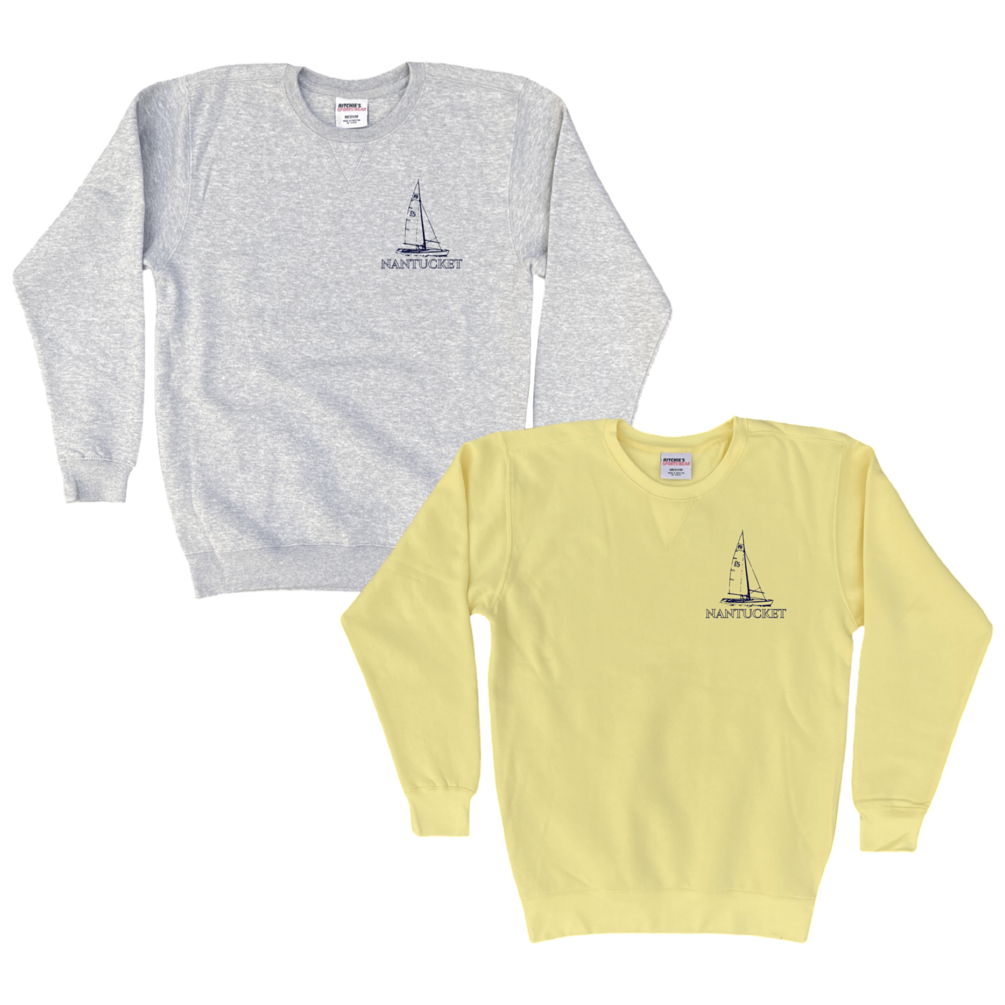 Nantucket Sailboat Fleece Crewneck Sweatshirt