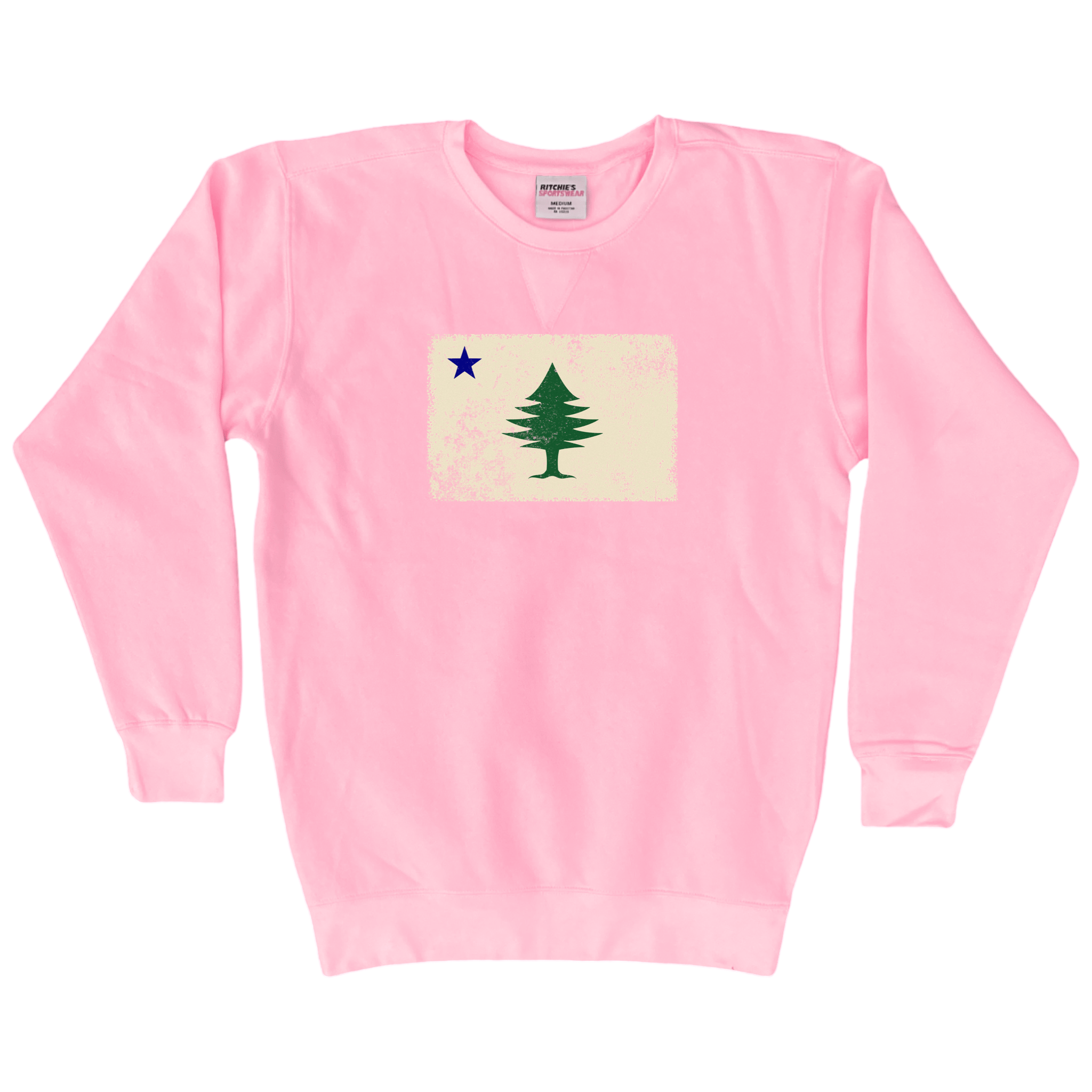 Cape Cod Clothing Company Classic Maine Flag Fleece Crewneck