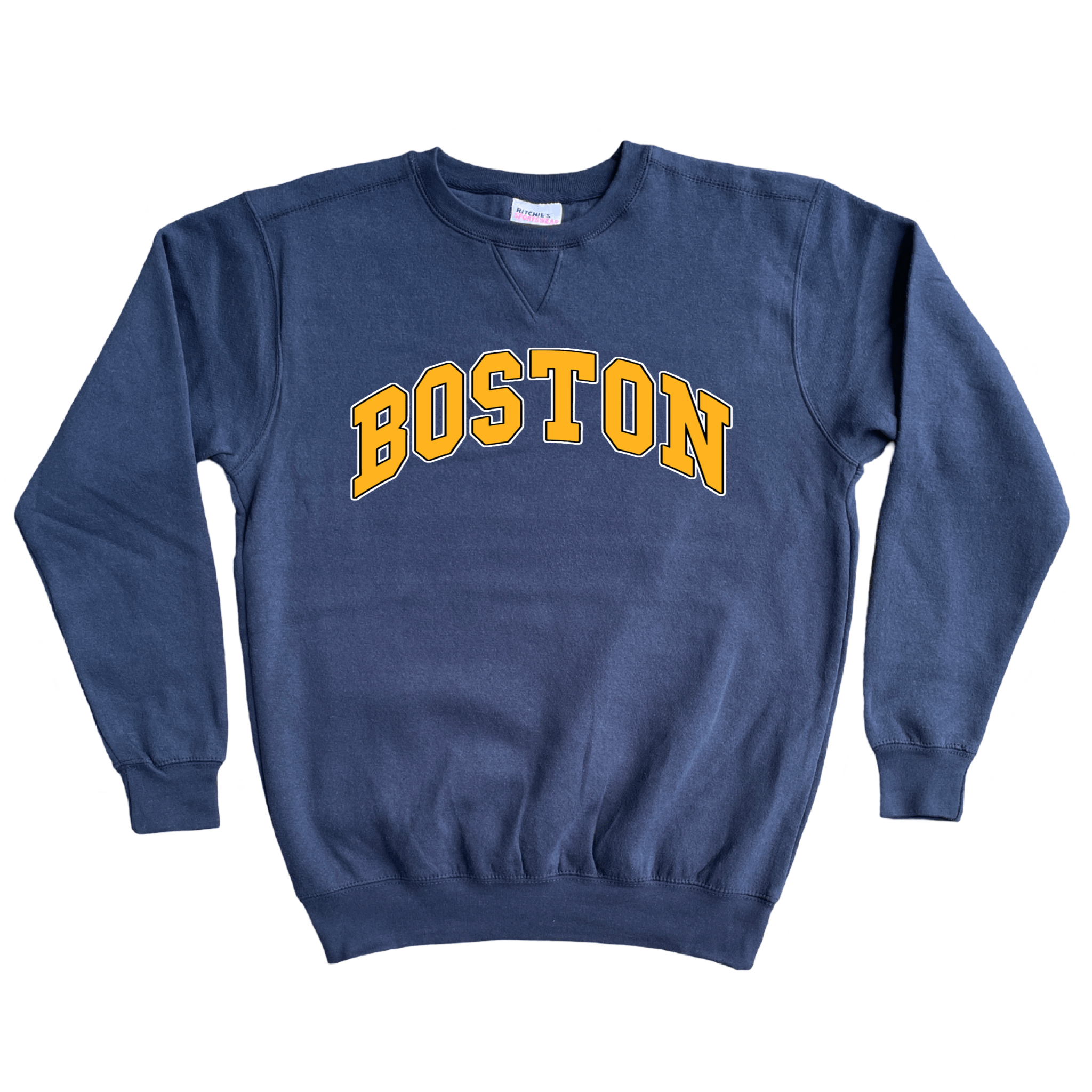 Boston Hockey Fleece Crewneck Sweatshirt, navy