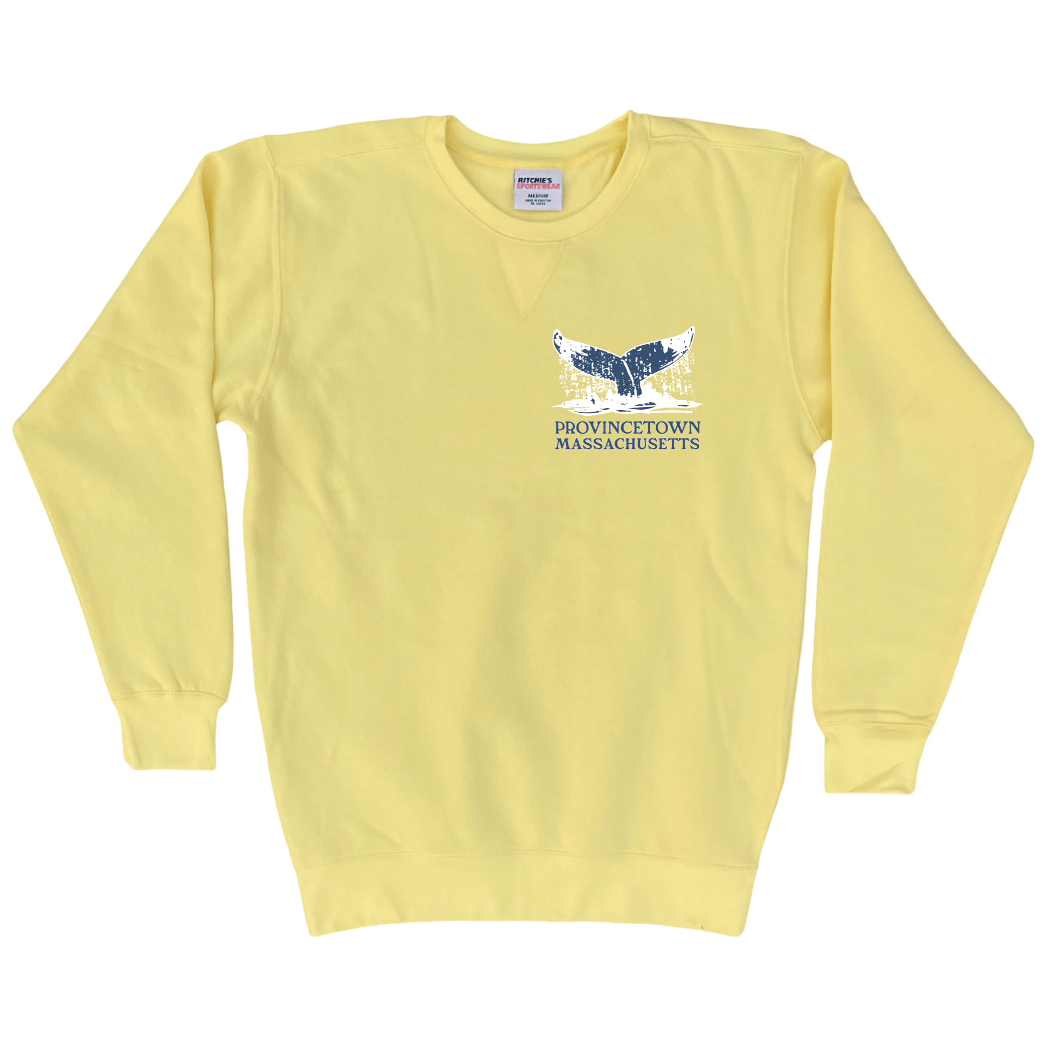 Cape Cod Clothing Company Provincetown Whale Tail Fleece Crewneck