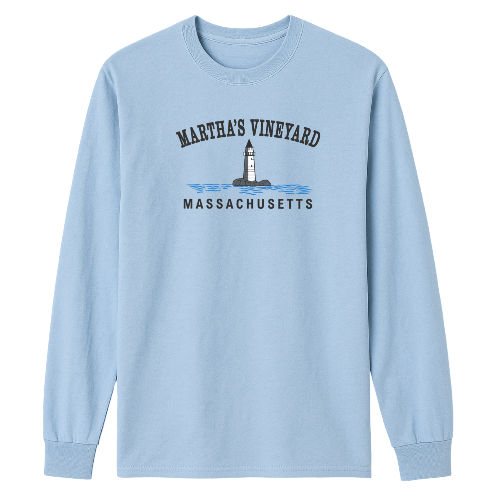 Cape Cod Clothing Company Martha's Vineyard Big Lighthouse Essential Long Sleeve Tee