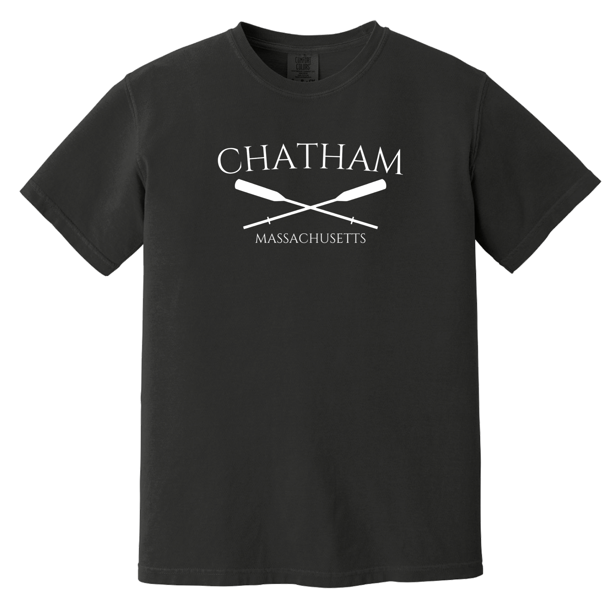 Chatham Crossed Oar Comfort Colors T-Shirt, black