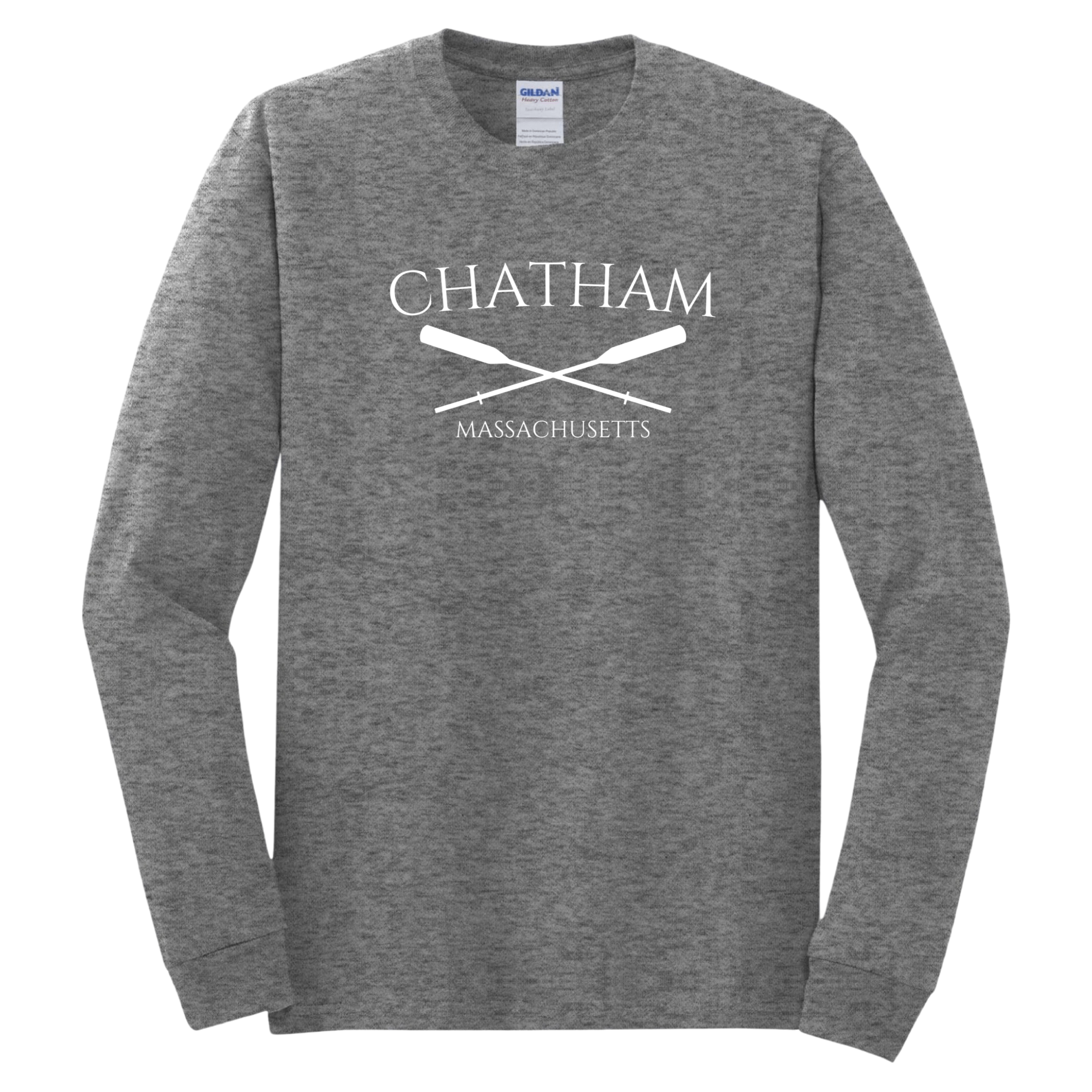 Chatham Crossed Oar Long Sleeve T-Shirt, graphite heather