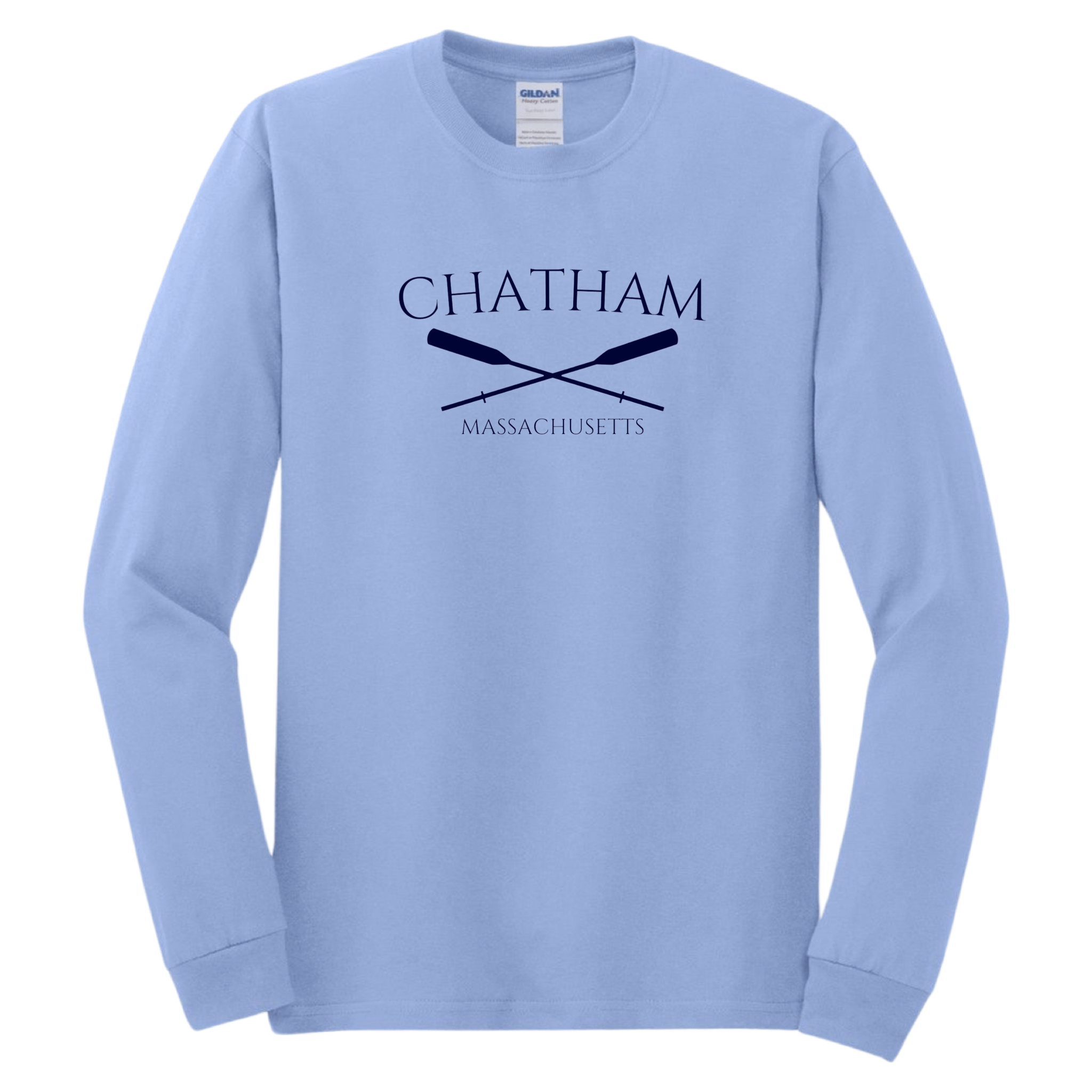 Chatham Crossed Oar Long Sleeve T-Shirt, carolina blue