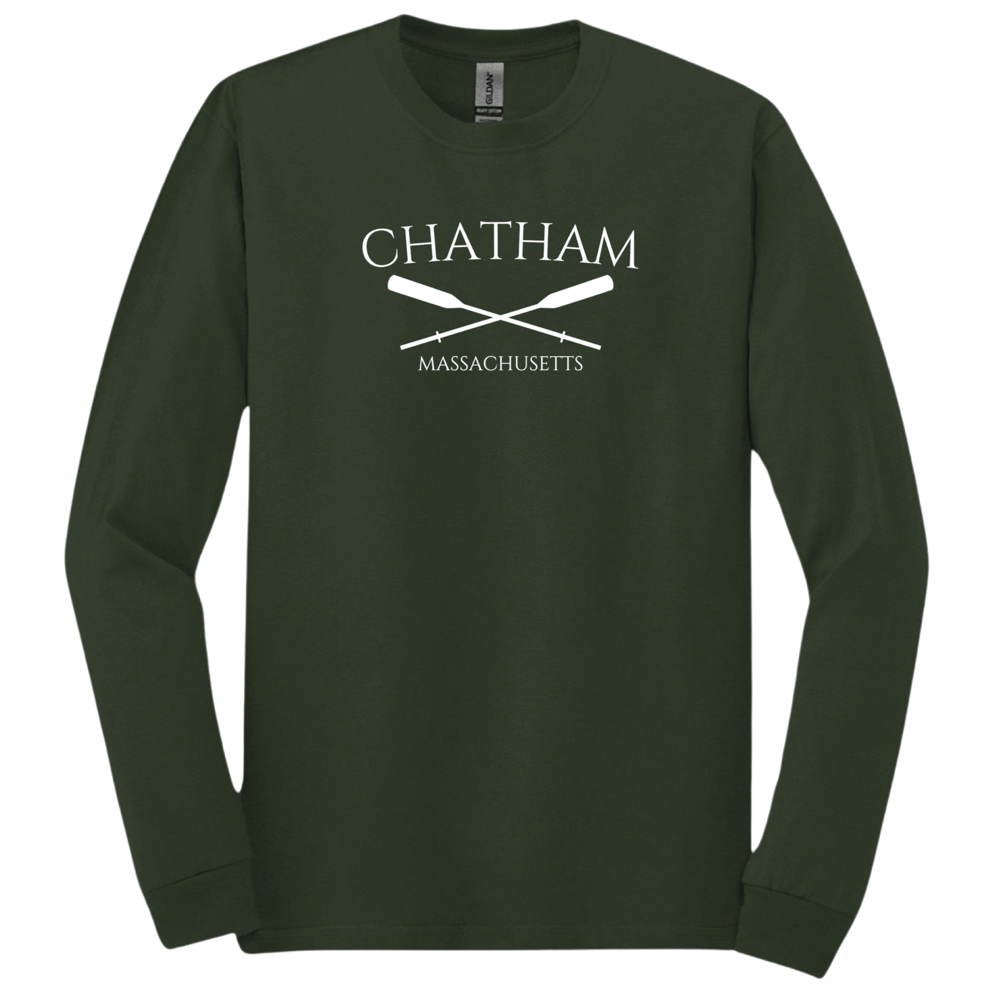 Chatham Crossed Oar Long Sleeve T-Shirt, forest green