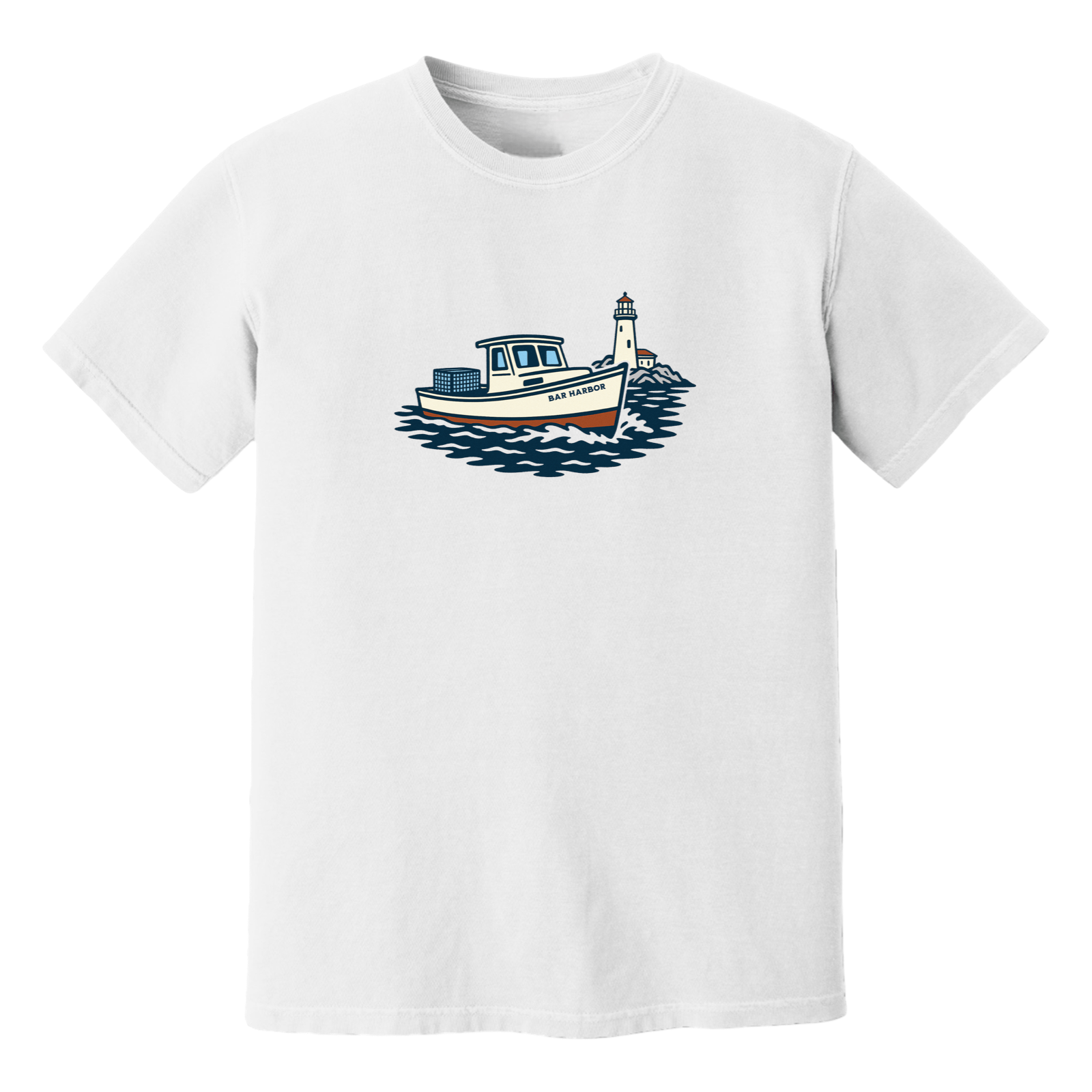 Cape Cod Clothing Company Bar Harbor Lobster Boat Soft Cotton T-Shirt
