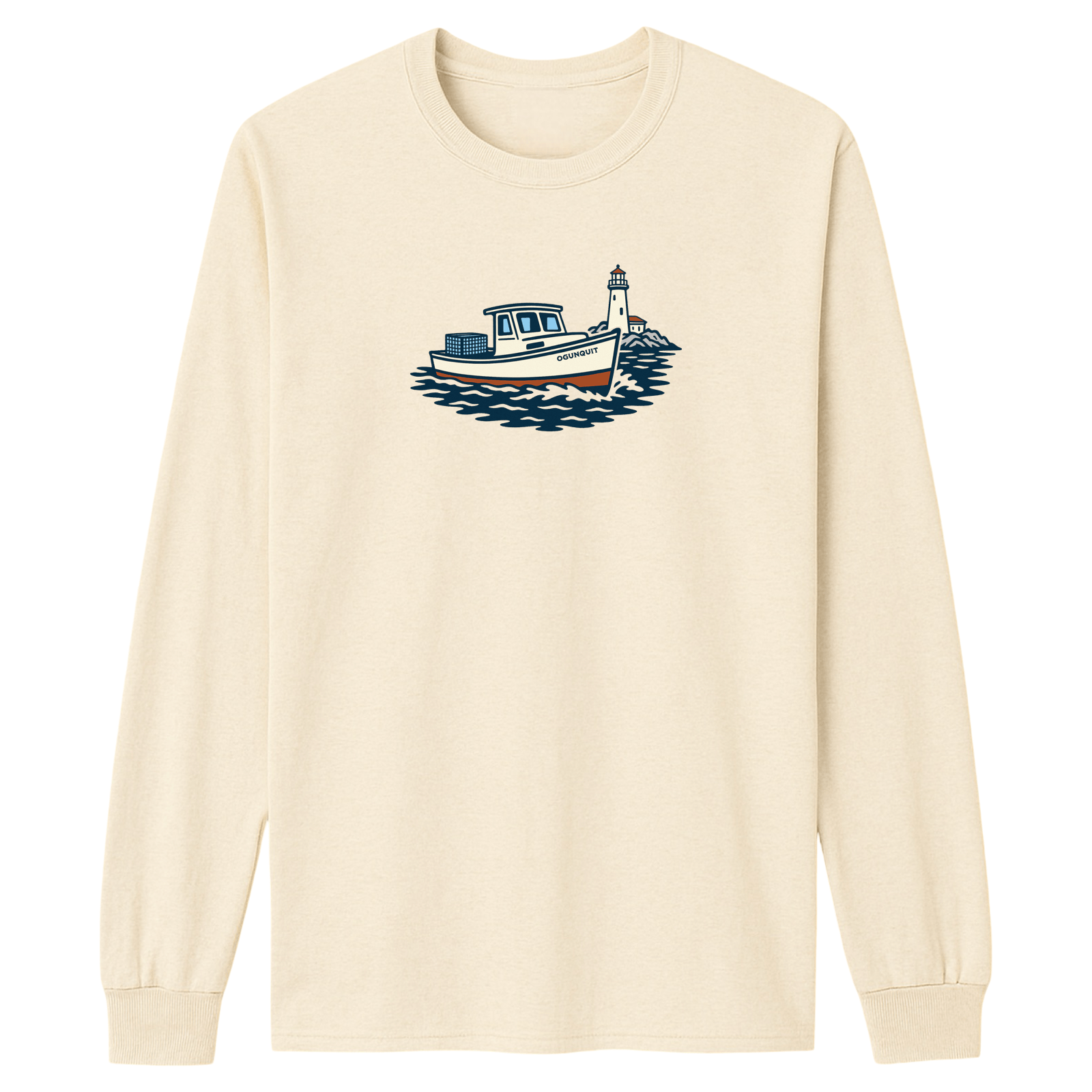 Cape Cod Clothing Company Ogunquit Lobster Boat Essential Long Sleeve Tee