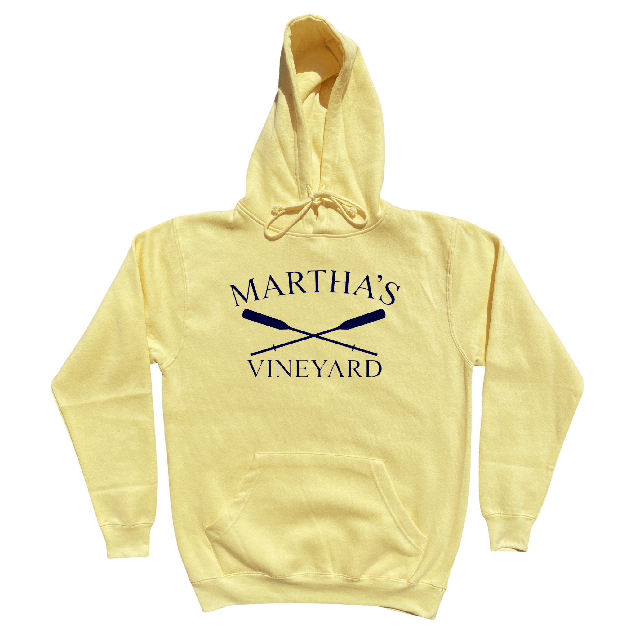 Martha's Vineyard Crossed Oar Soft Fleece Hoodie, yellow