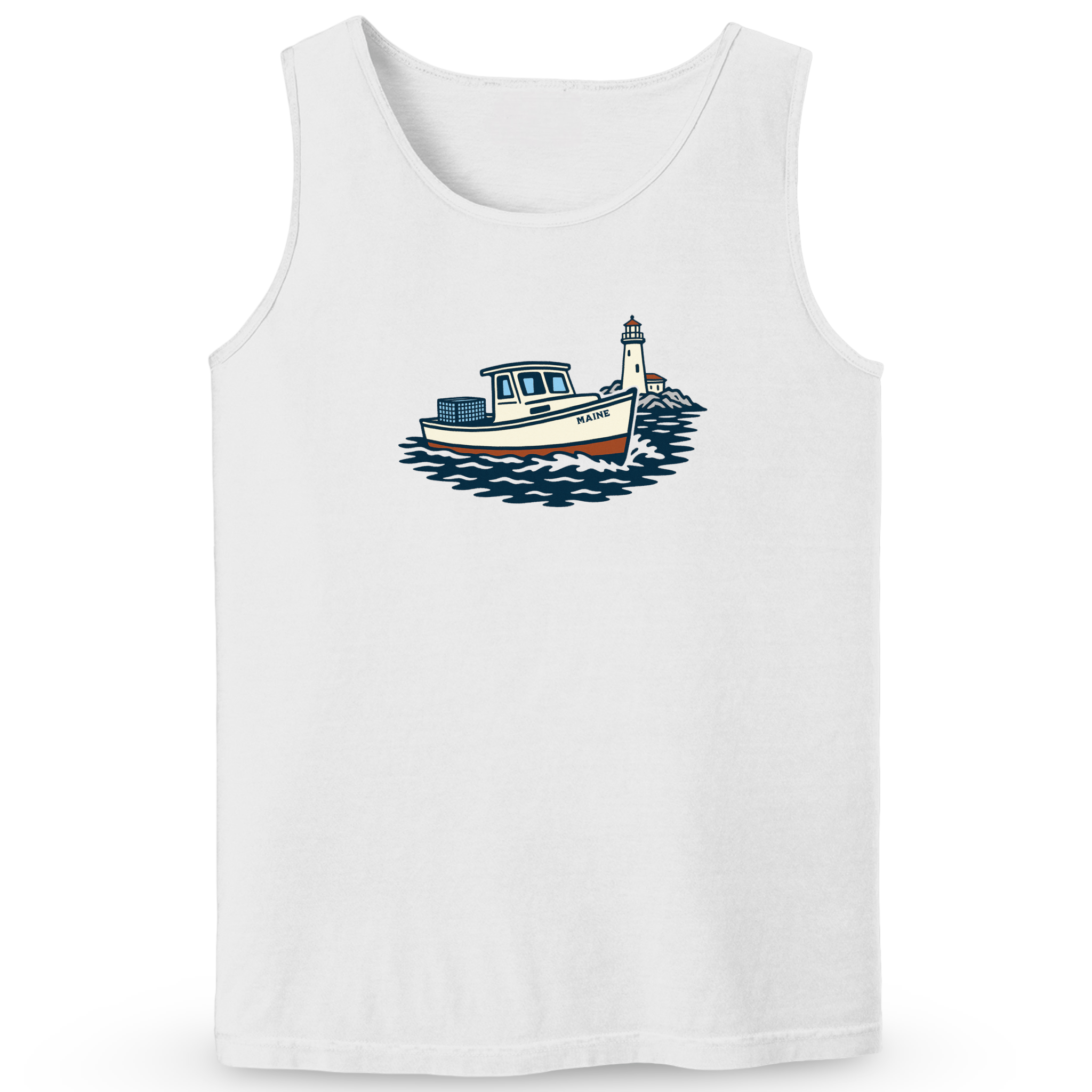 Cape Cod Clothing Company Maine Lobster Boat Soft Cotton Tank Top