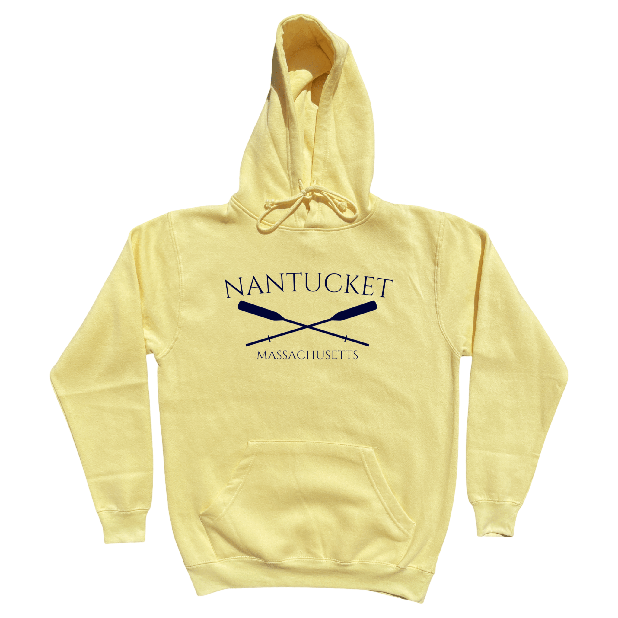 Nantucket Crossed Oar Soft Fleece Hoodie, yellow