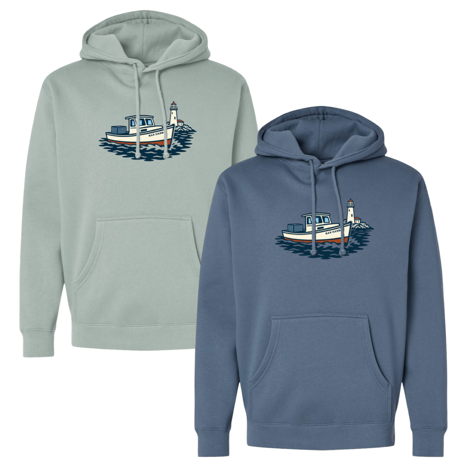 Cape Cod Clothing Company Bar Harbor Lobster Boat Midweight Fleece Hoodie
