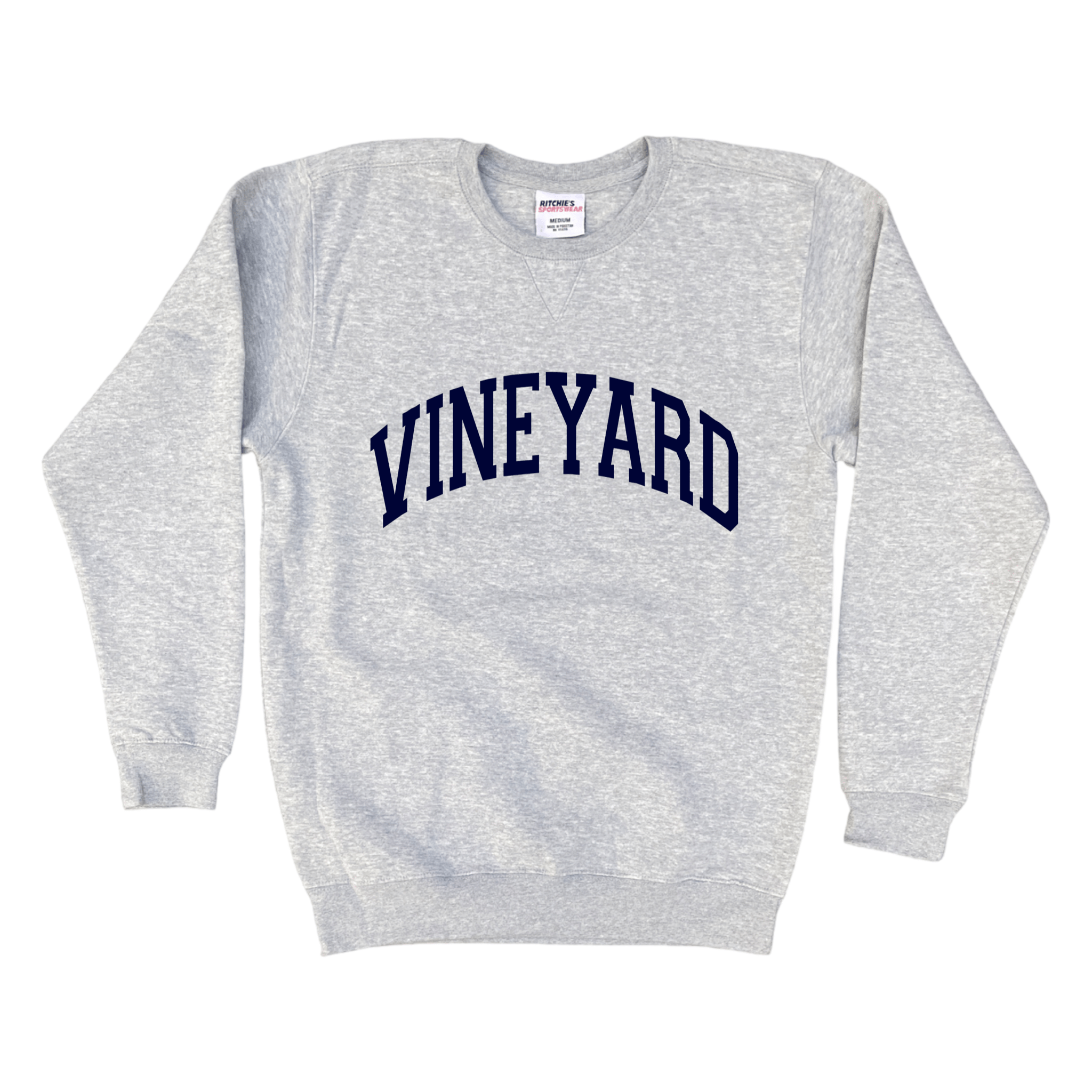 Martha's Vineyard Fleece Crewneck Sweatshirt, heather grey