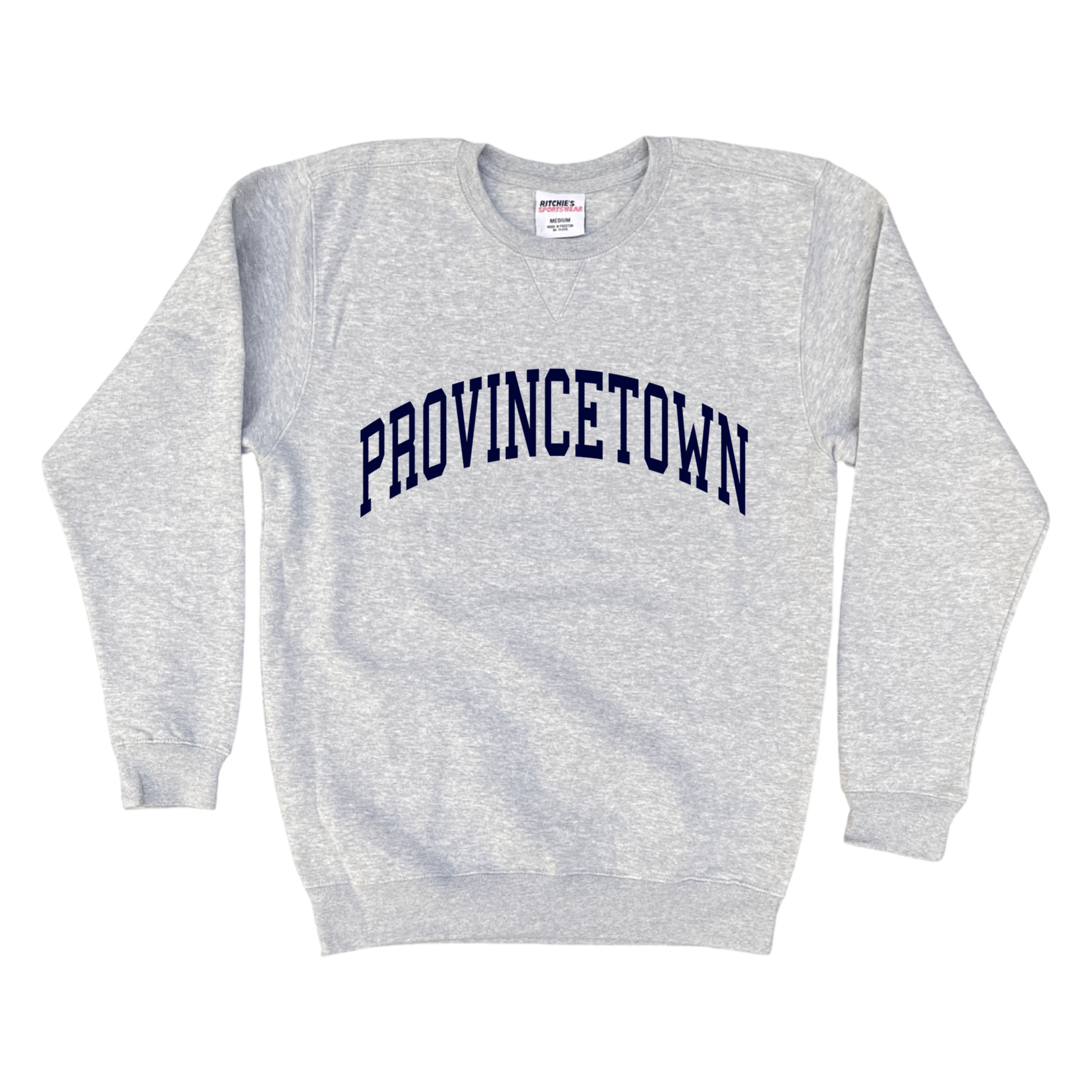 Provincetown Fleece Crewneck Sweatshirt, heather grey