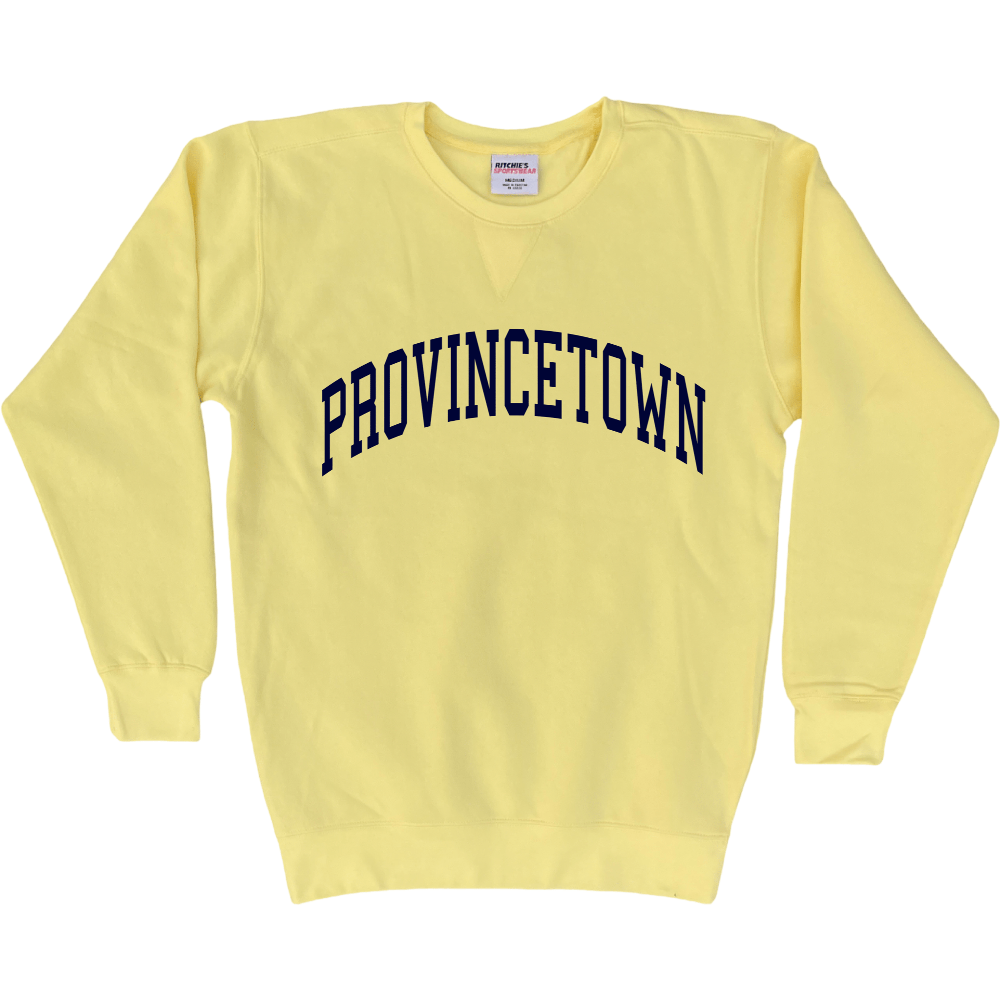 Provincetown Fleece Crewneck Sweatshirt, yellow