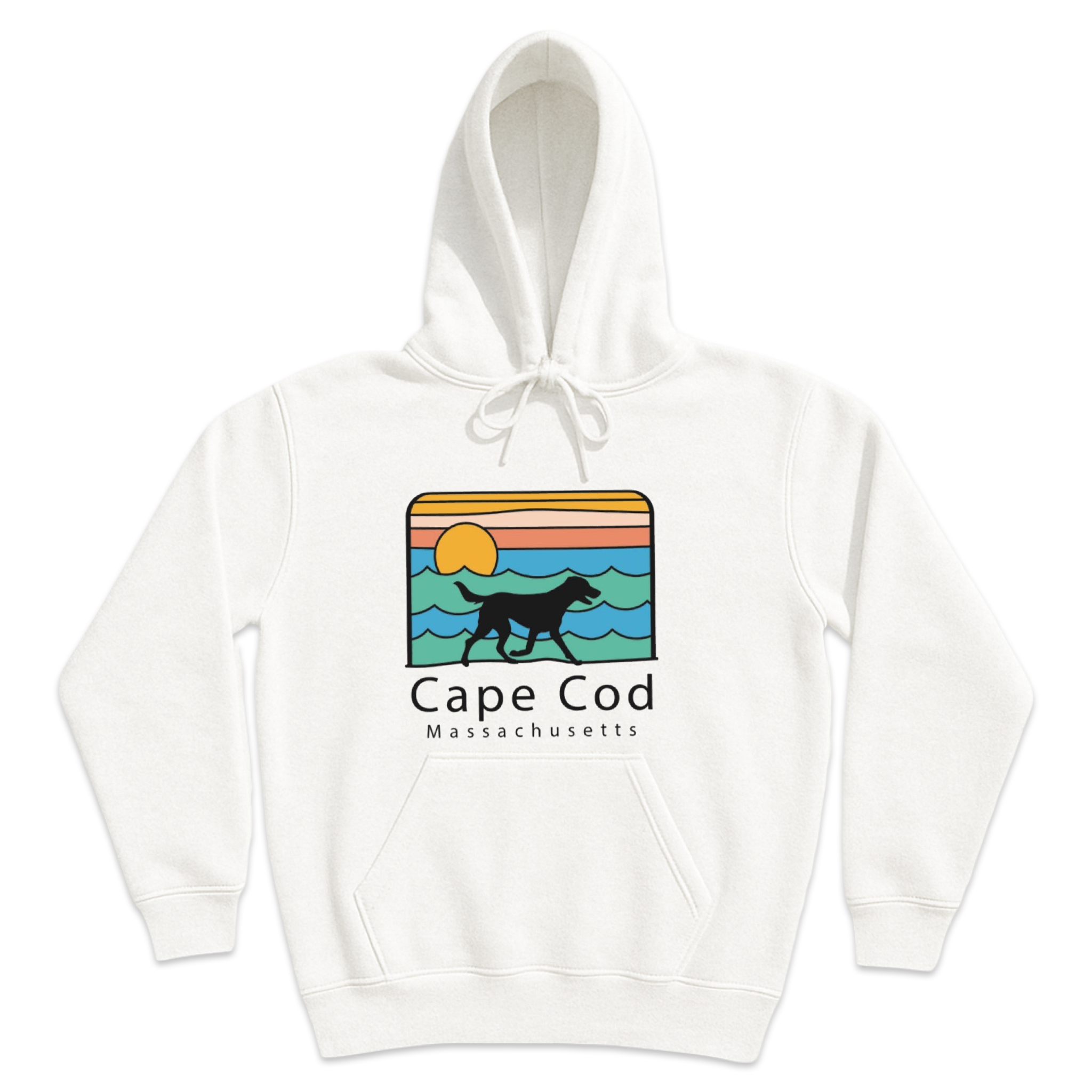 Cape Cod Summer Dog Soft Fleece Hoodie