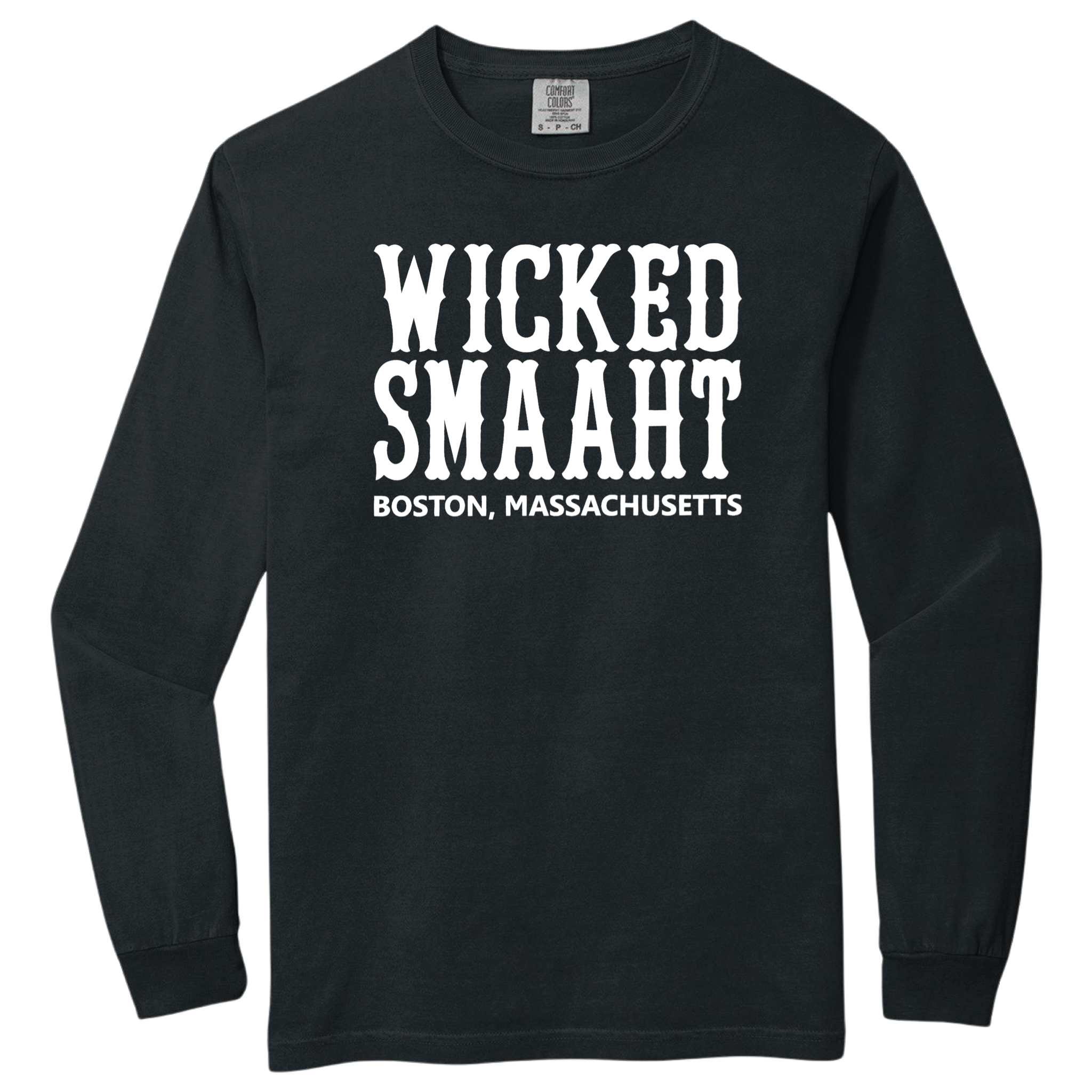 Boston Wicked Smaaht Comfort Colors Heavyweight Long Sleeve Tee